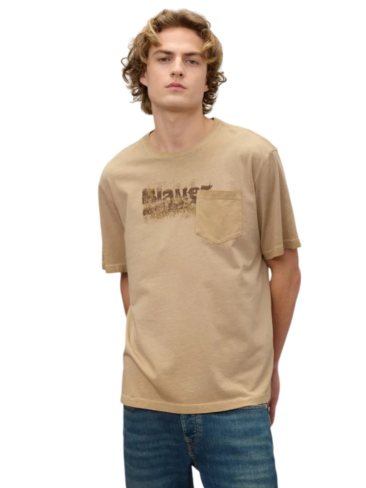 t-shirt uomo blauer - groom - beige