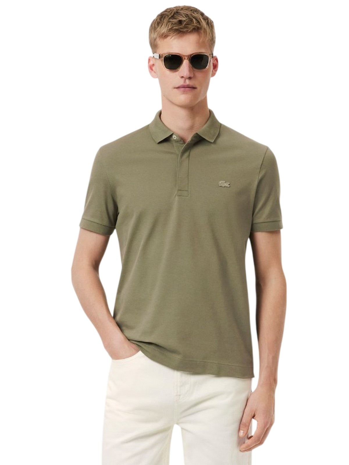 polo man Lacoste - short sleeve pole - military green