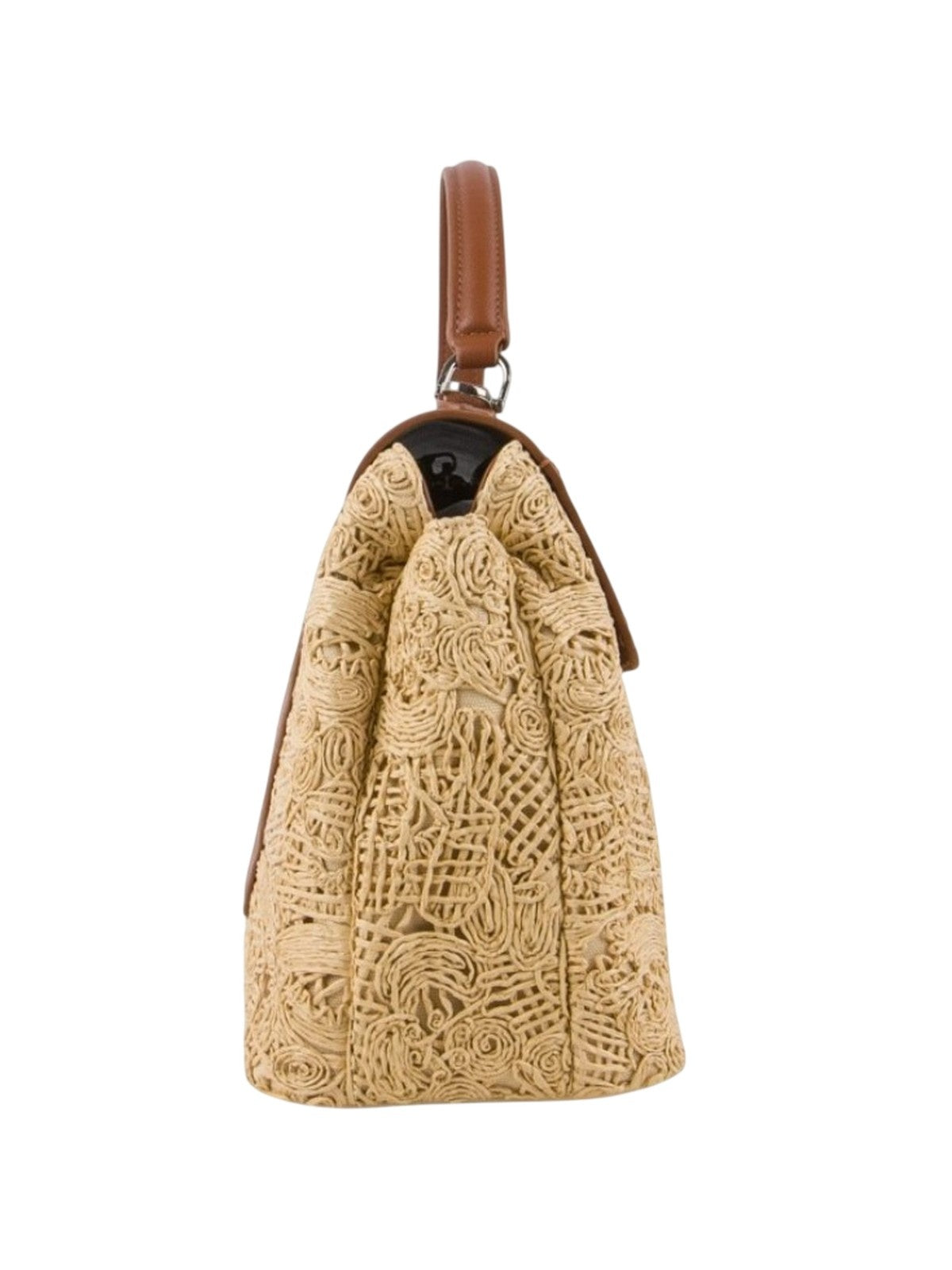 borse a spalla donna ermanno scervino - small flap bag ada straw - beige