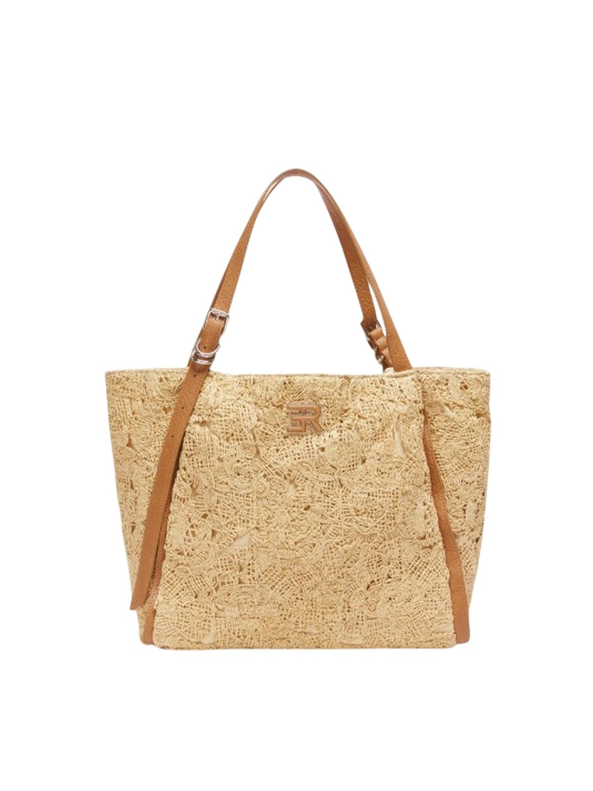 borse tote donna ermanno scervino - tote vera straw - beige