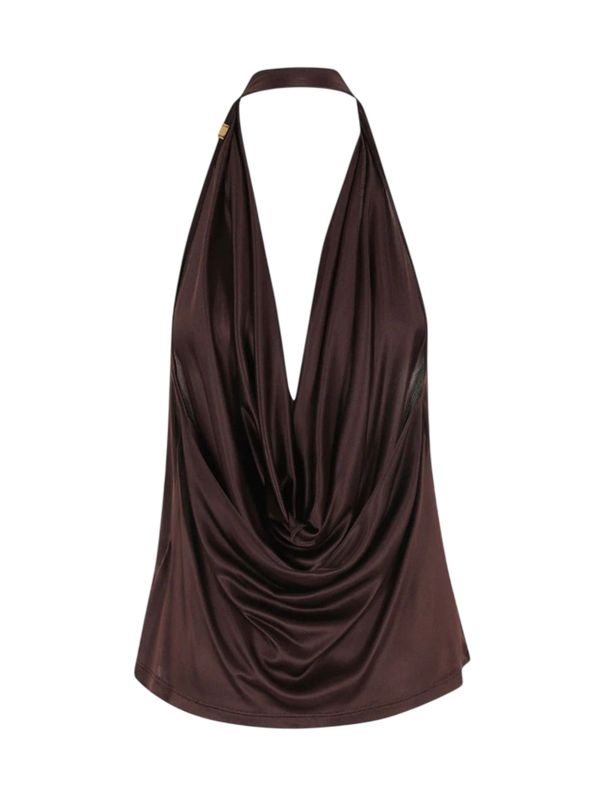 canotte e top donna elisabetta franchi - canottiera - marrone
