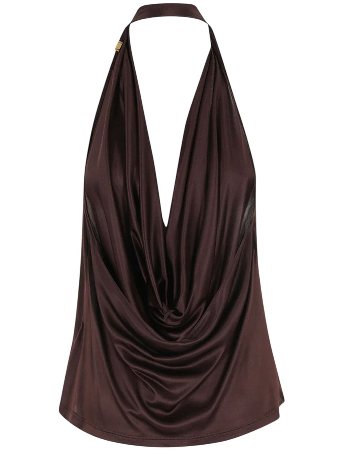 canotte e top donna elisabetta franchi - canottiera - marrone