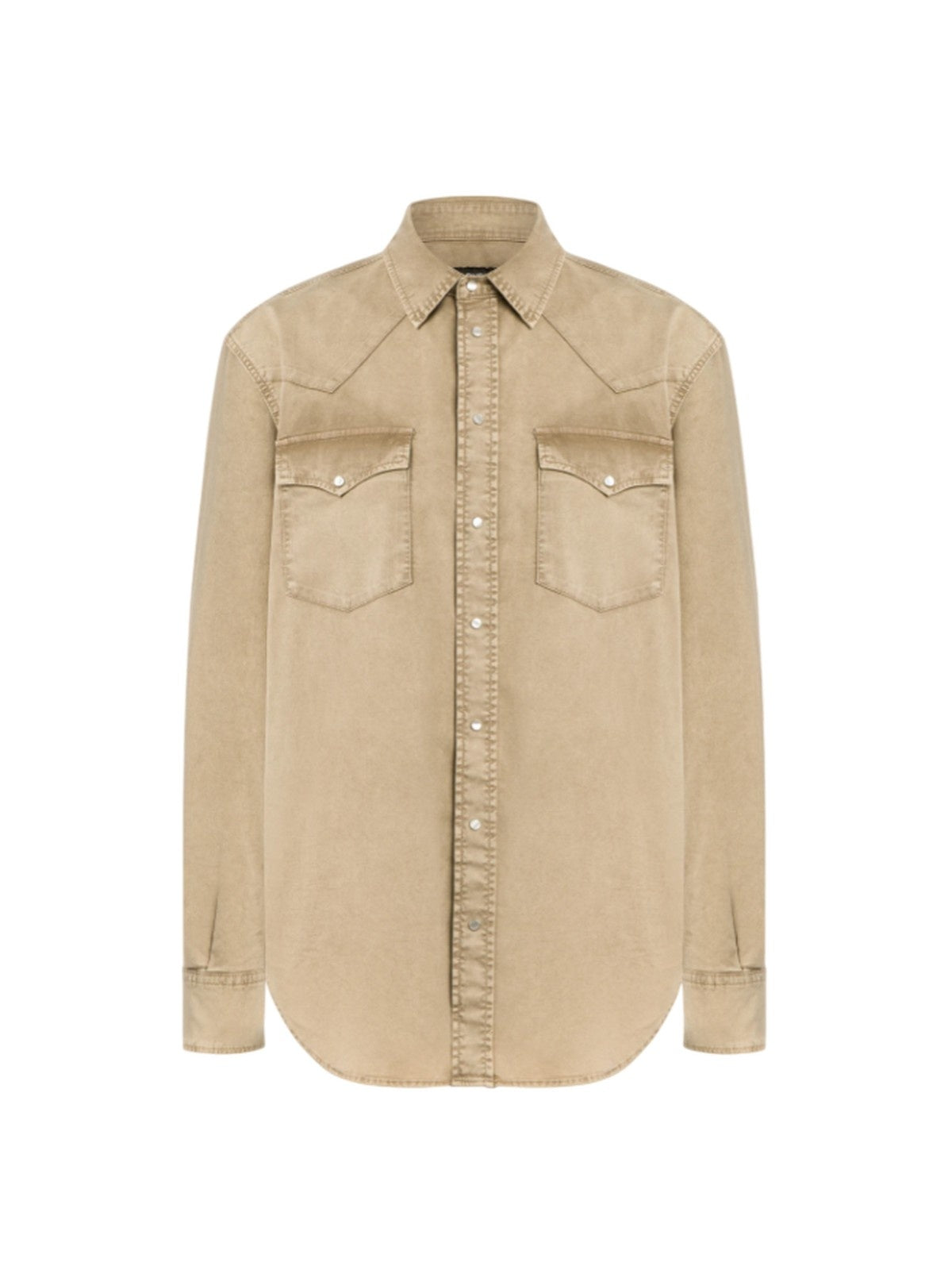 casual shirts man Dondup - regelmatig gabardine shirt - beige