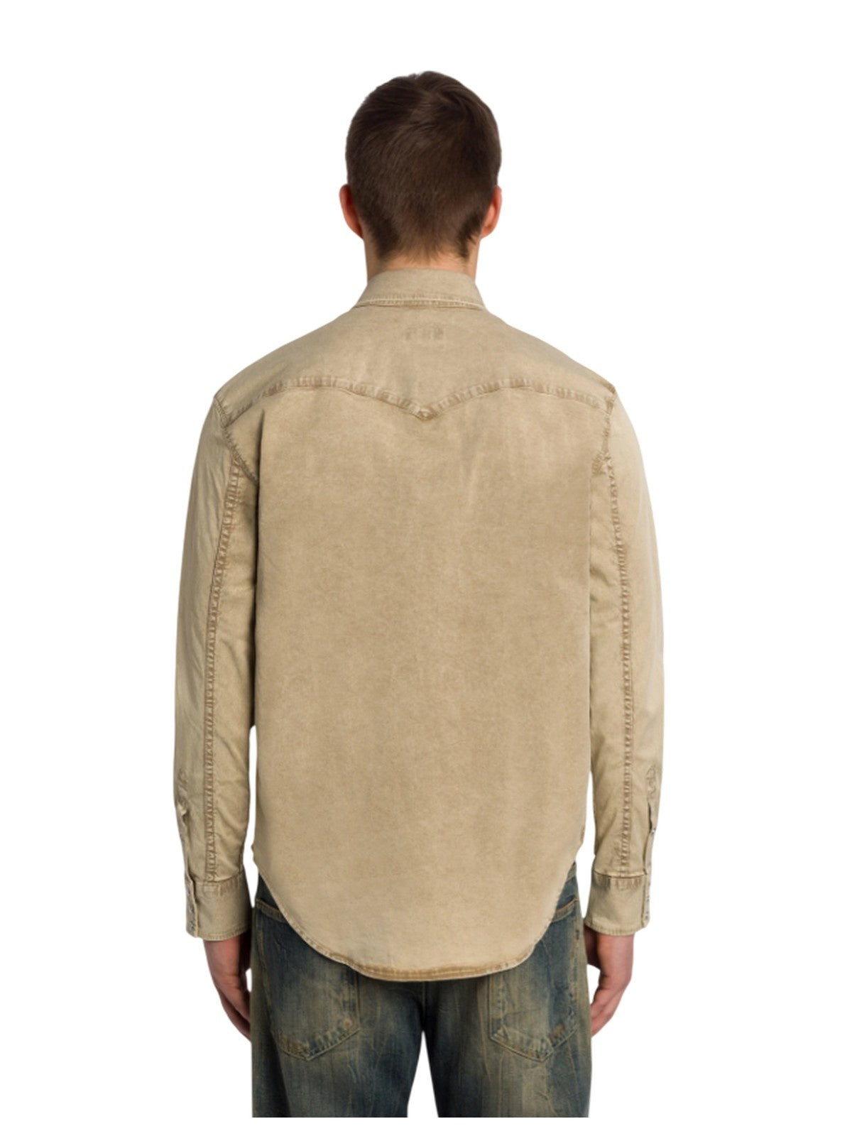 casual shirts man Dondup - regelmatig gabardine shirt - beige