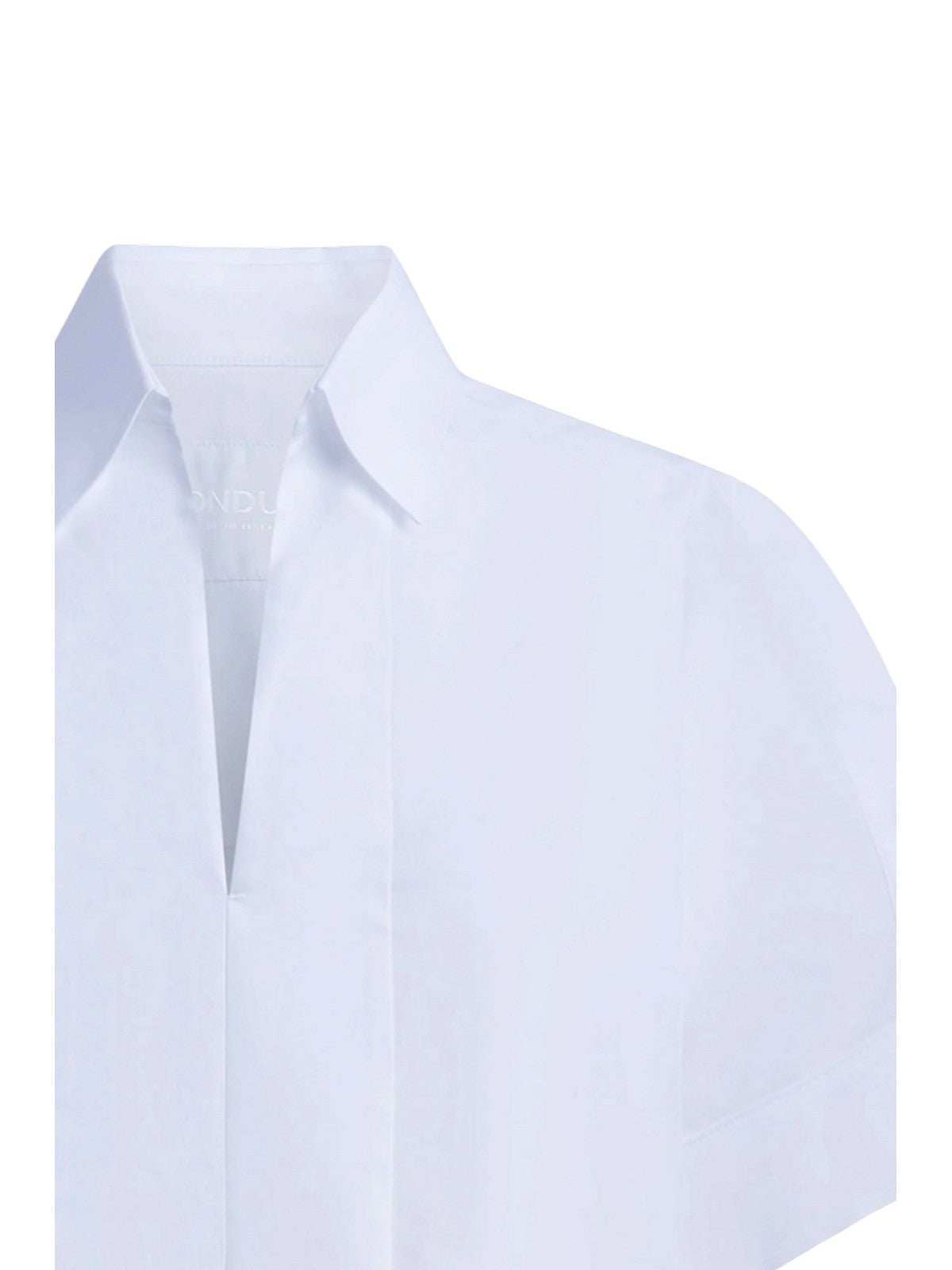 camicie donna dondup - camicia in gabardina tinto filo - celeste
