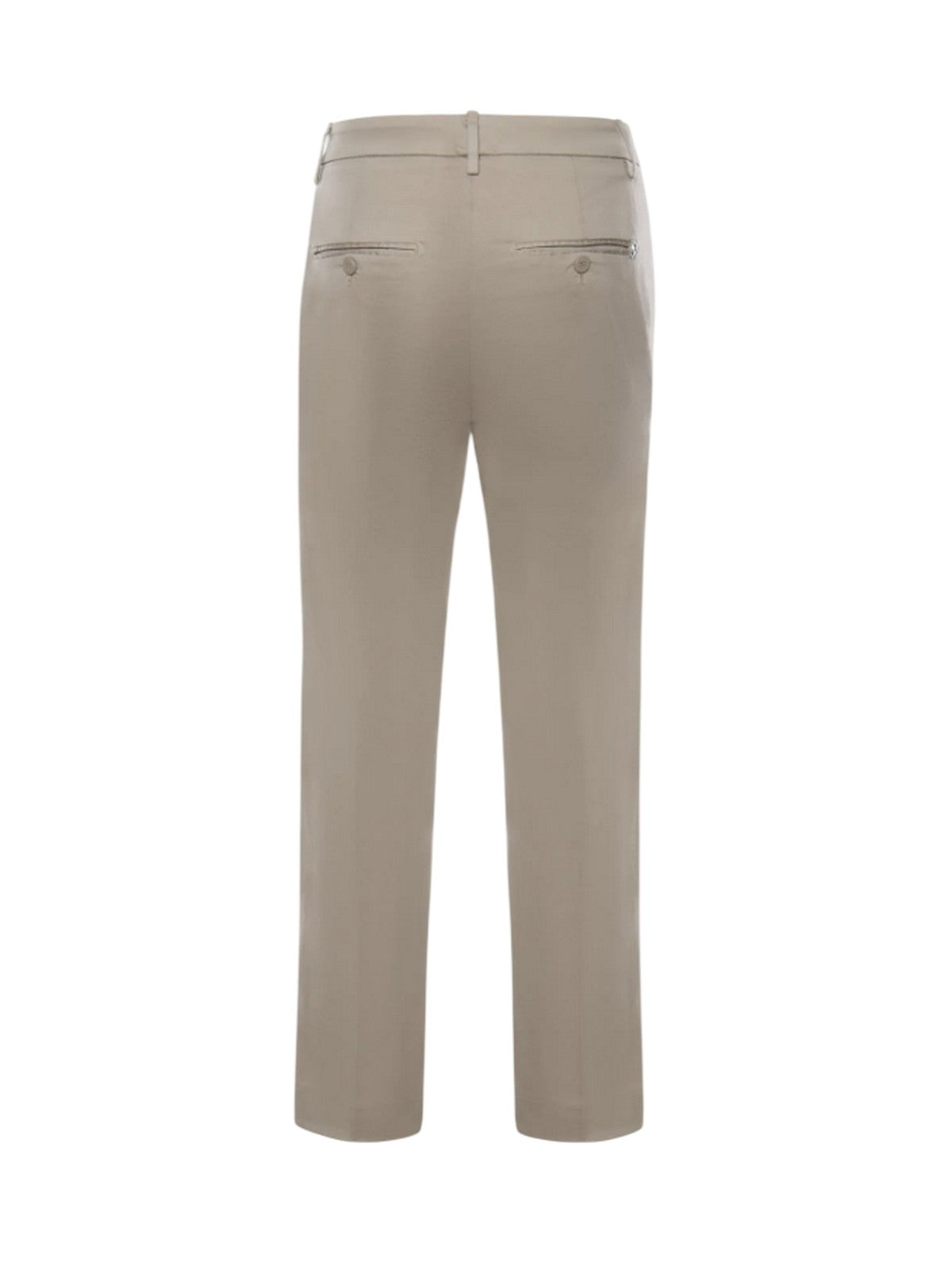 pantaloni donna dondup - pantalone loose nima zip in gabardina - beige