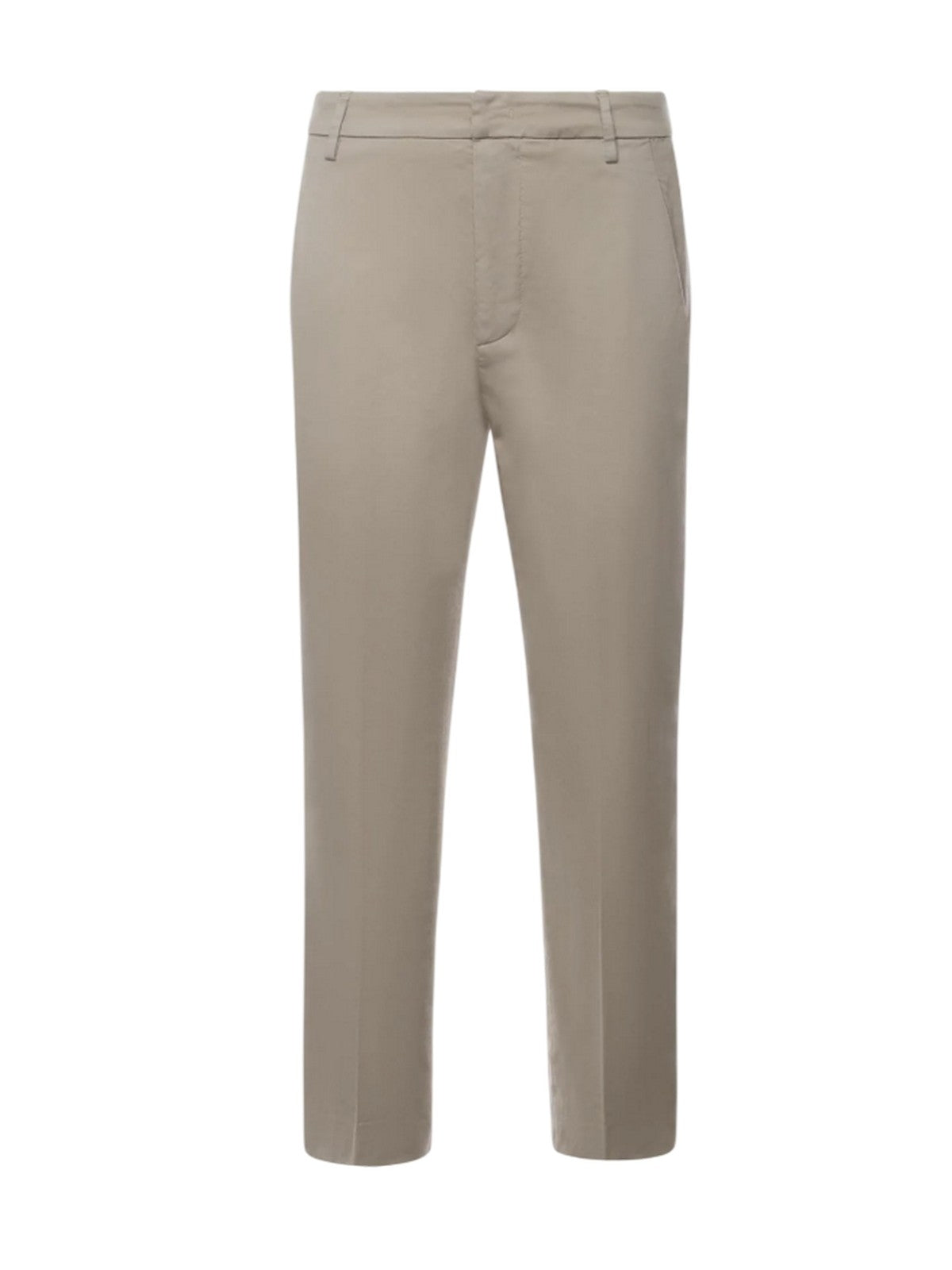 pantaloni donna dondup - pantalone loose nima zip in gabardina - beige
