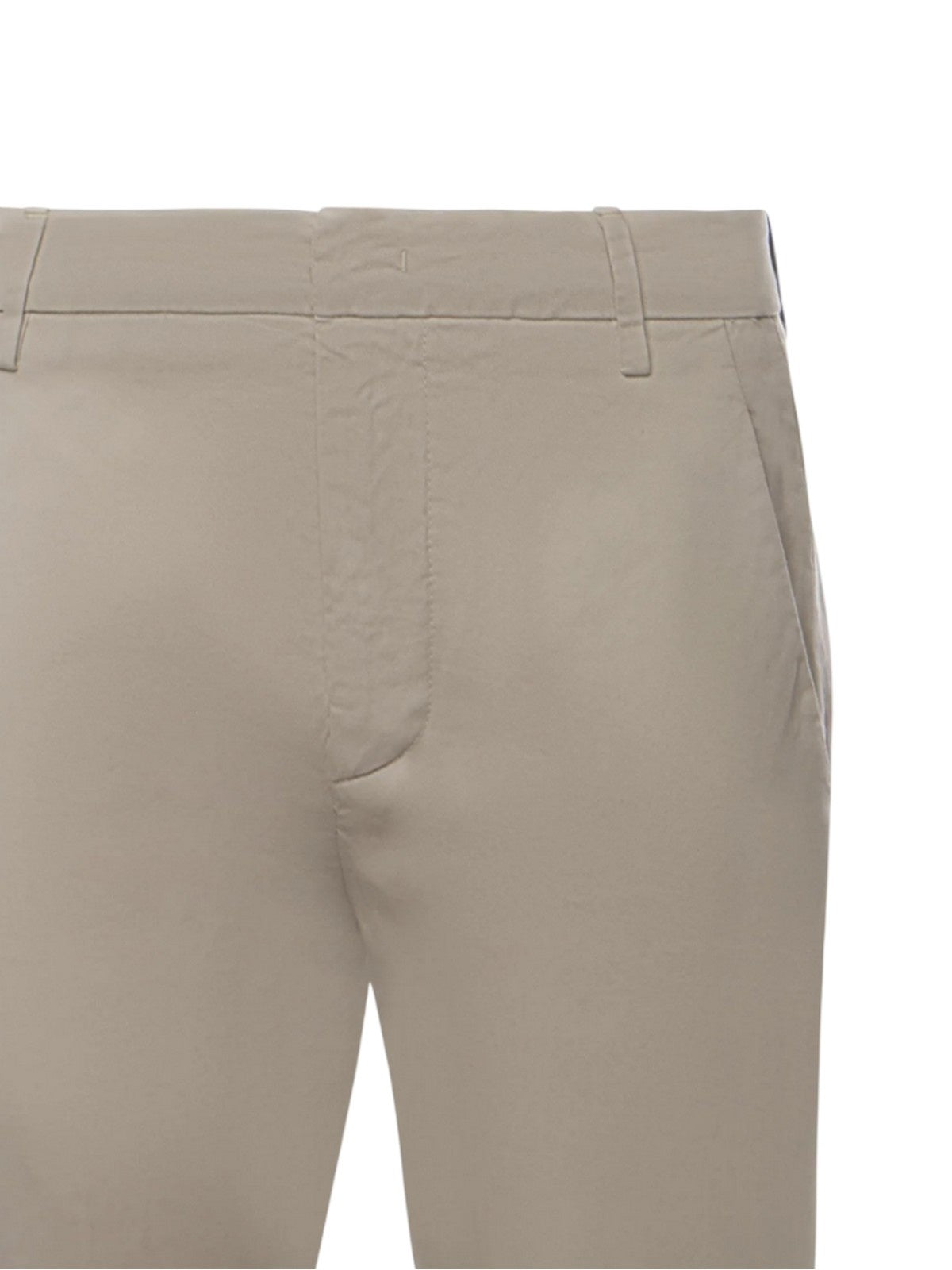 pantaloni donna dondup - pantalone loose nima zip in gabardina - beige