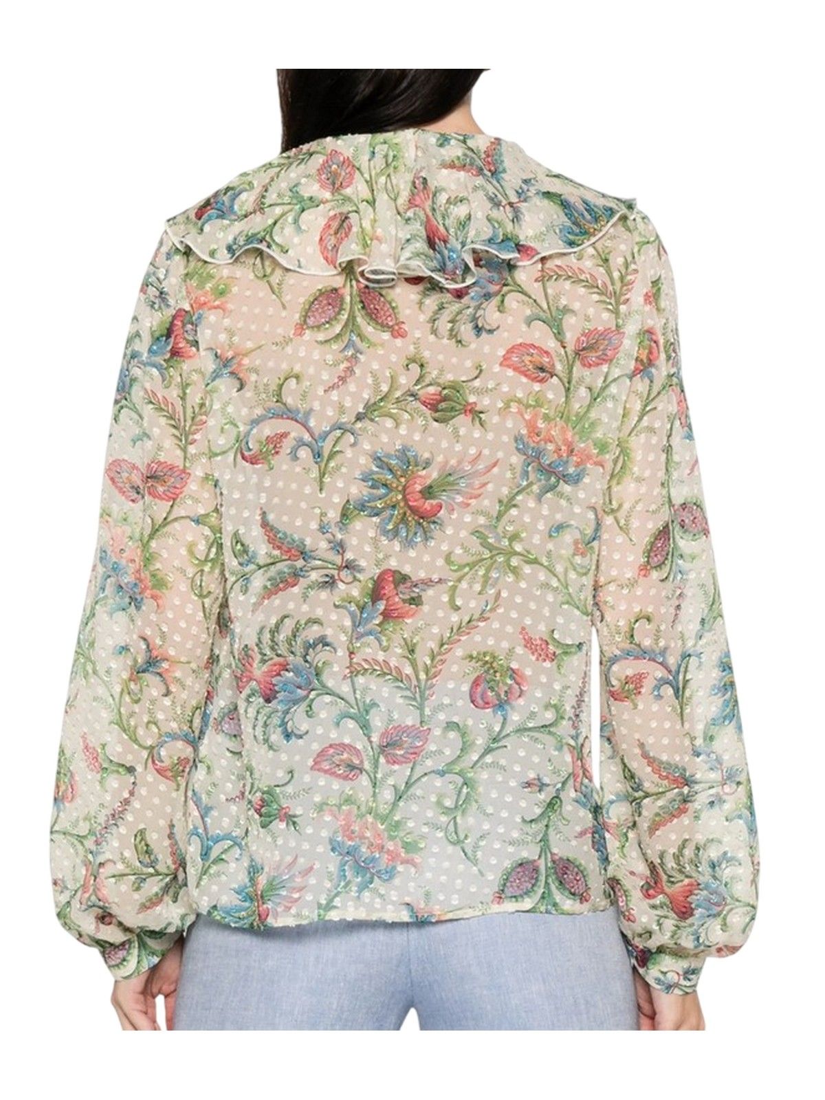 bluse e camicie donna etro - women's flared shirt with ruffled collar - multicolore
