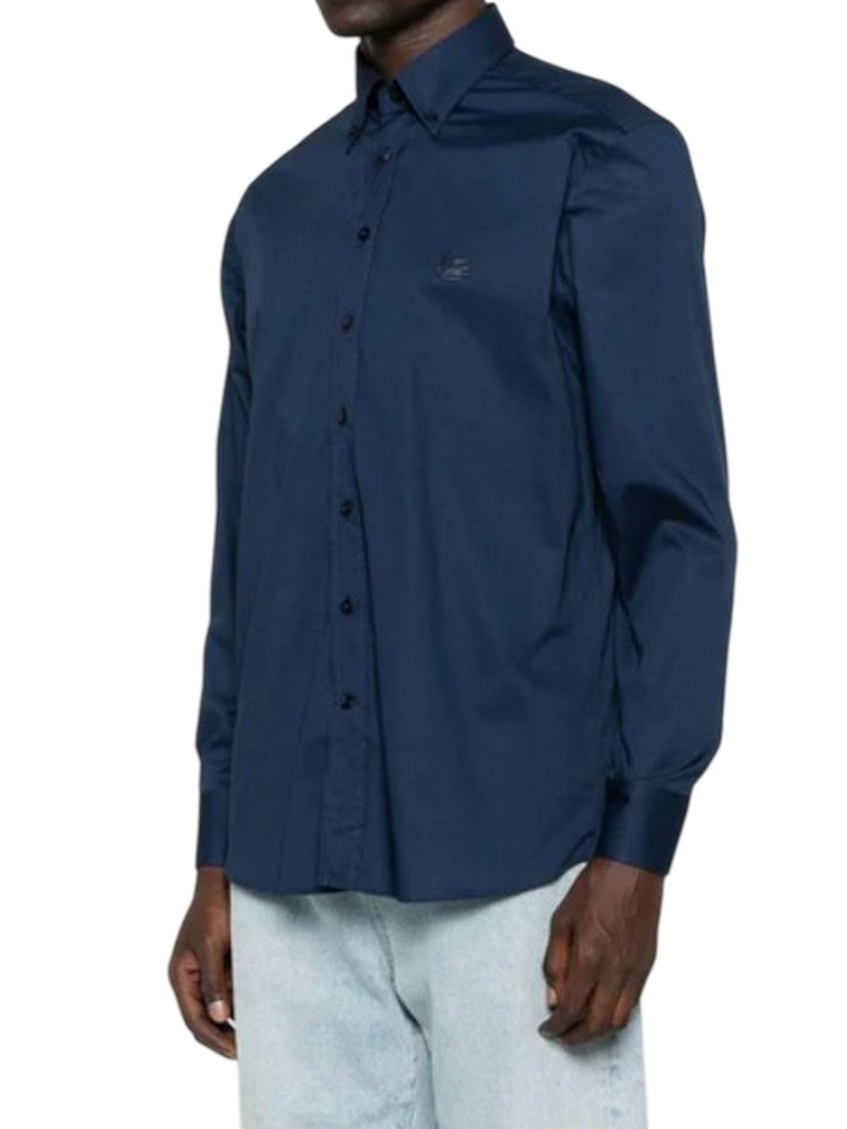 chemises décontractées homme Etro - logo roma chemise - bleu