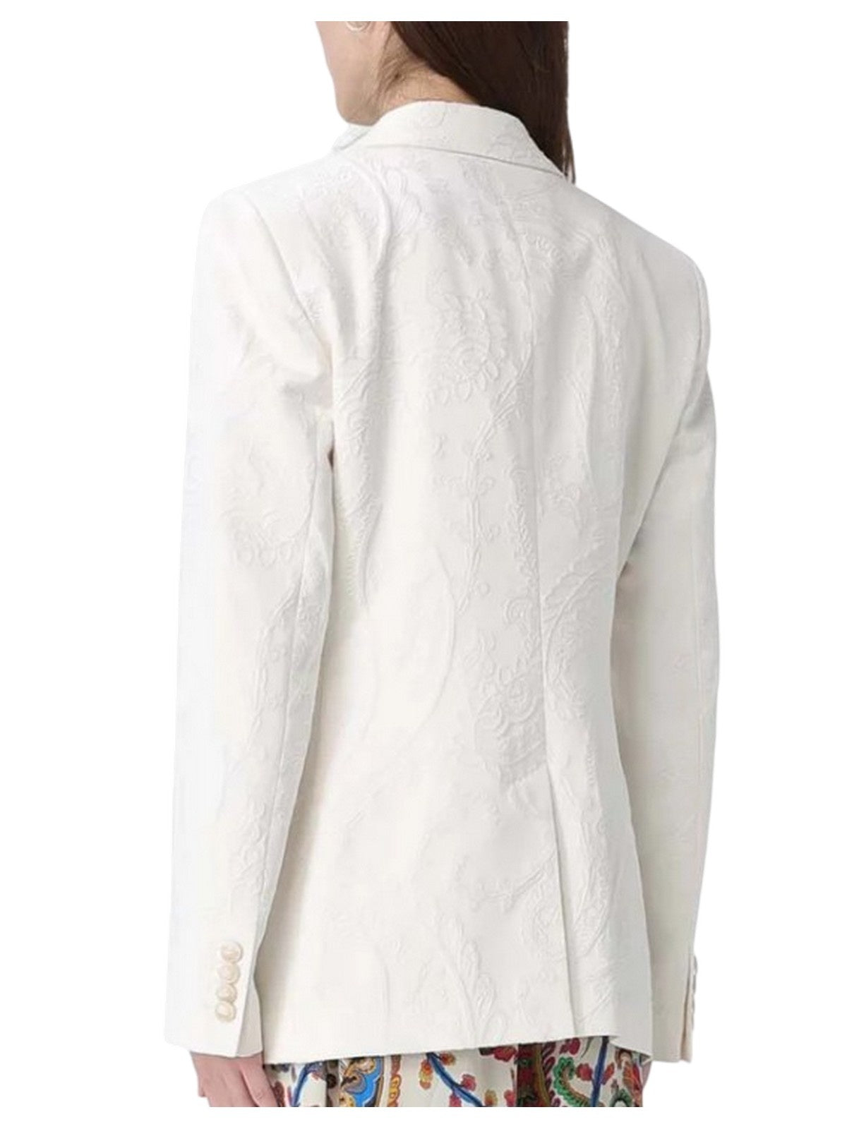 giacche donna etro - women's fitted jacket with peak lapel - bianco