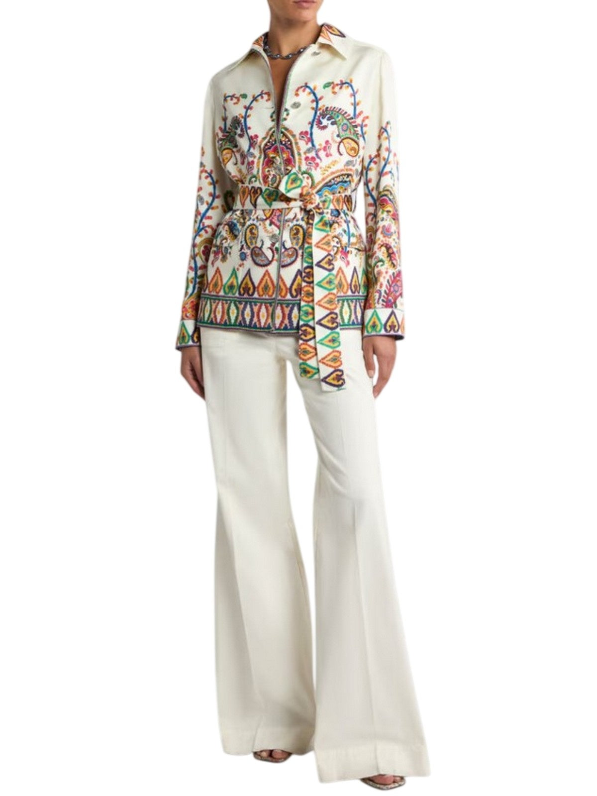 women's jackets Etro - women's safari jacket with belt - multicolor
