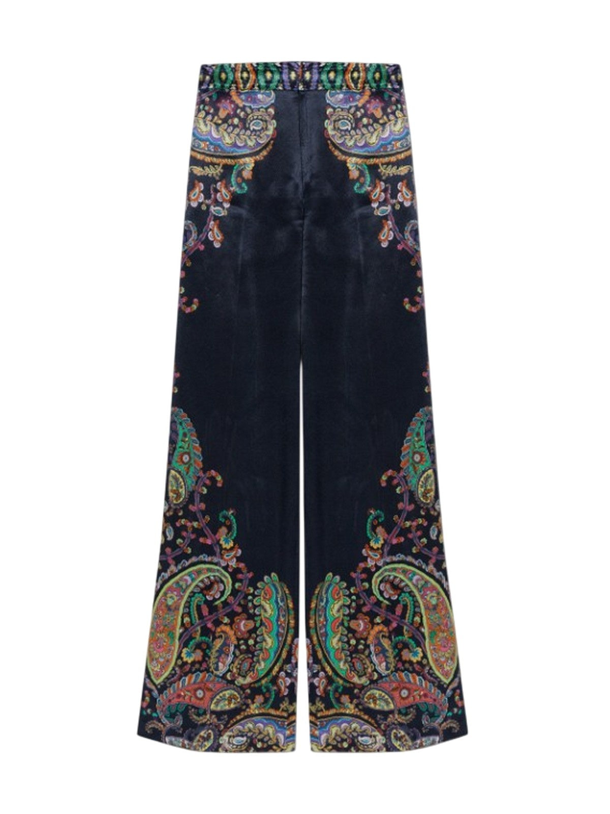pantaloni donna etro - women's full length wide leg trousers - multicolore