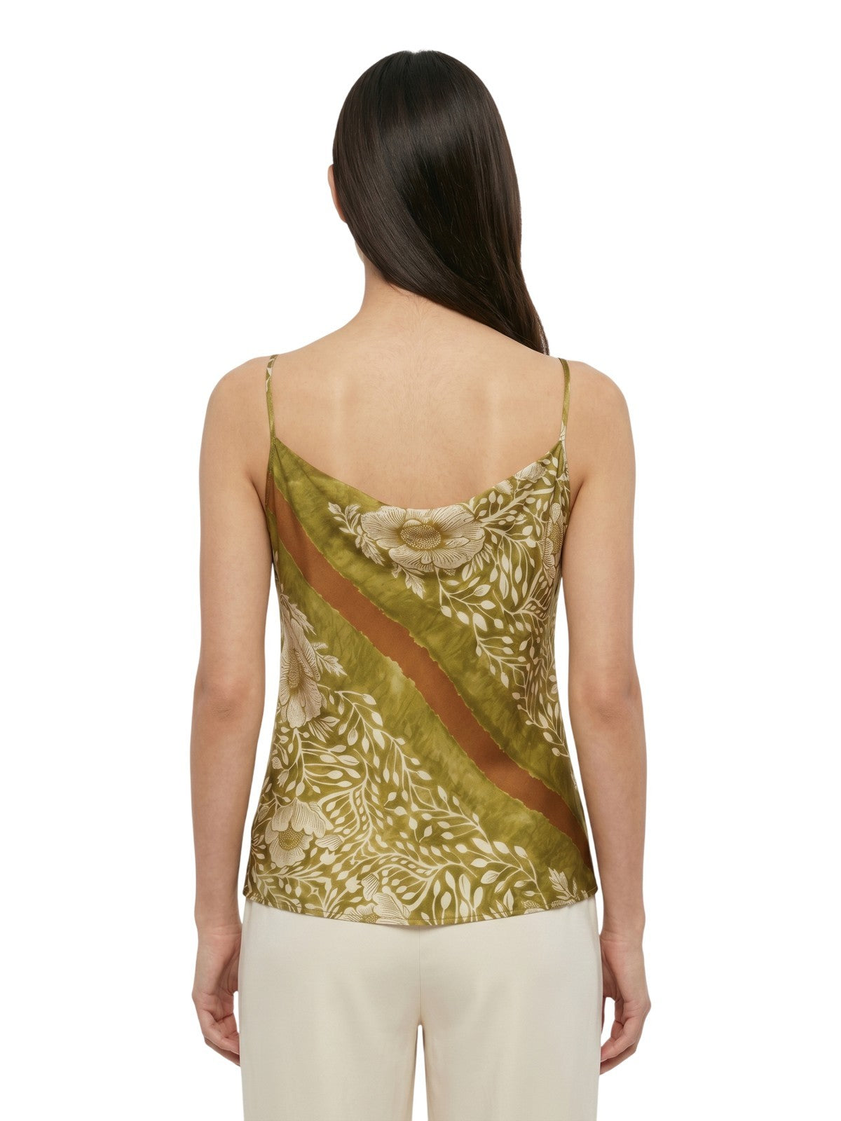 canotte e top donna kartika - top in raso stampa foulard - n.d.
