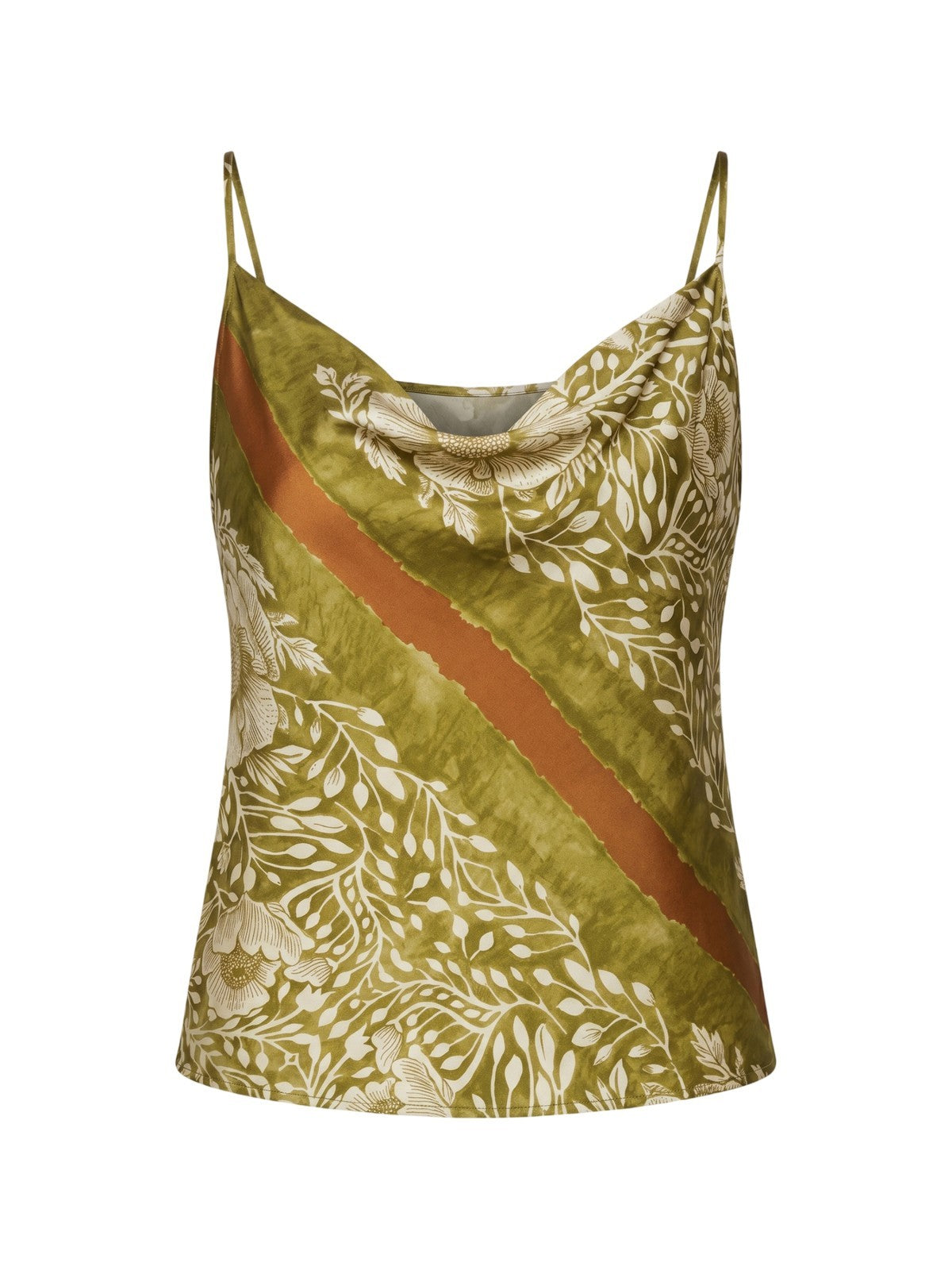 canotte e top donna kartika - top in raso stampa foulard - n.d.