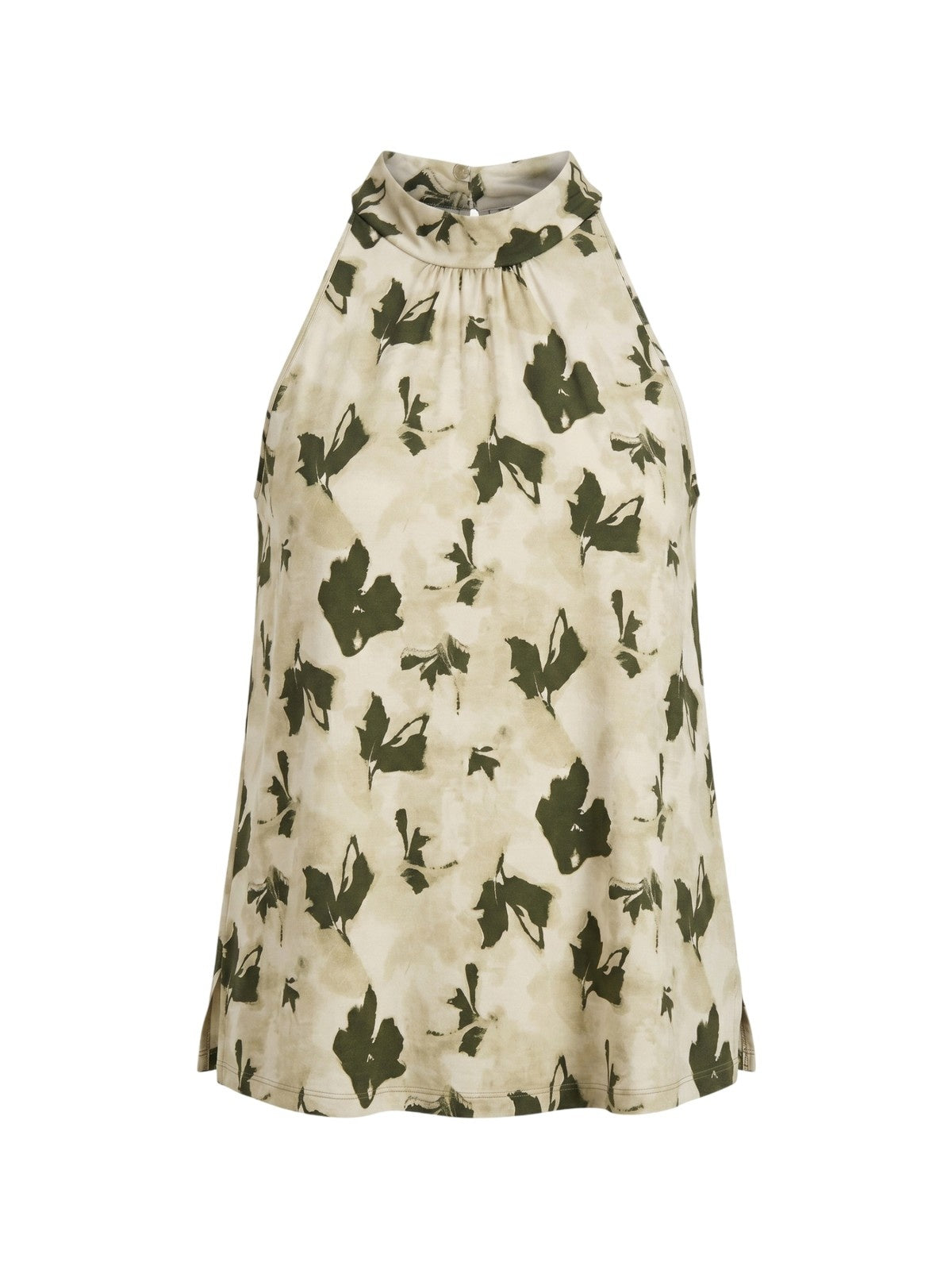 canotte e top donna maria bellentani - halter top in jersey - beige