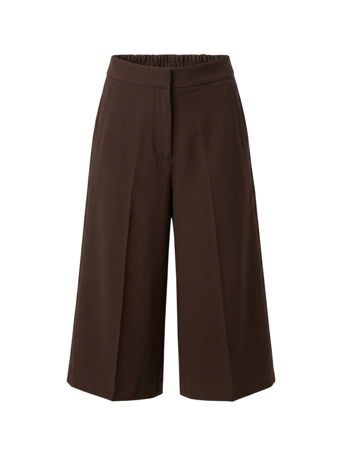 pantaloncini donna maria bellentani - bermuda con zip e piega - marrone