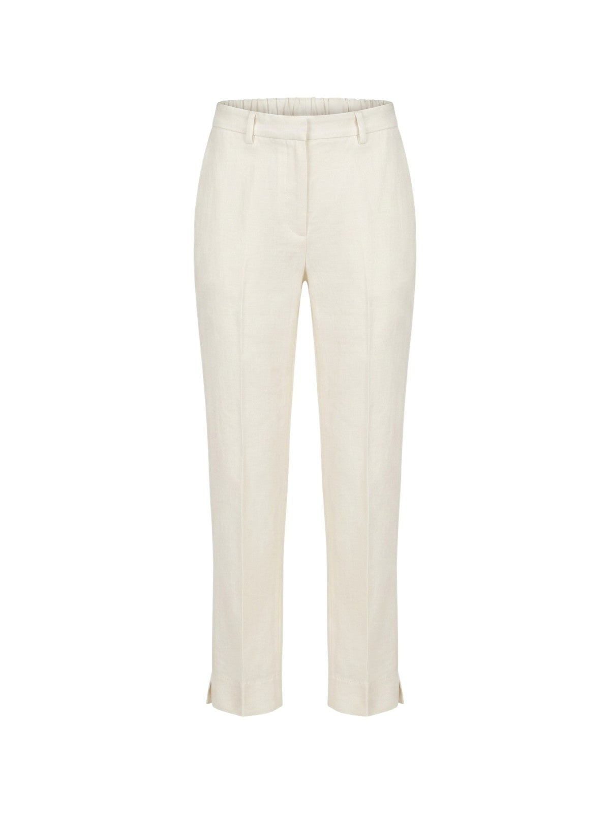 Women's trousers Maria Bellentani - pant with elastic - white