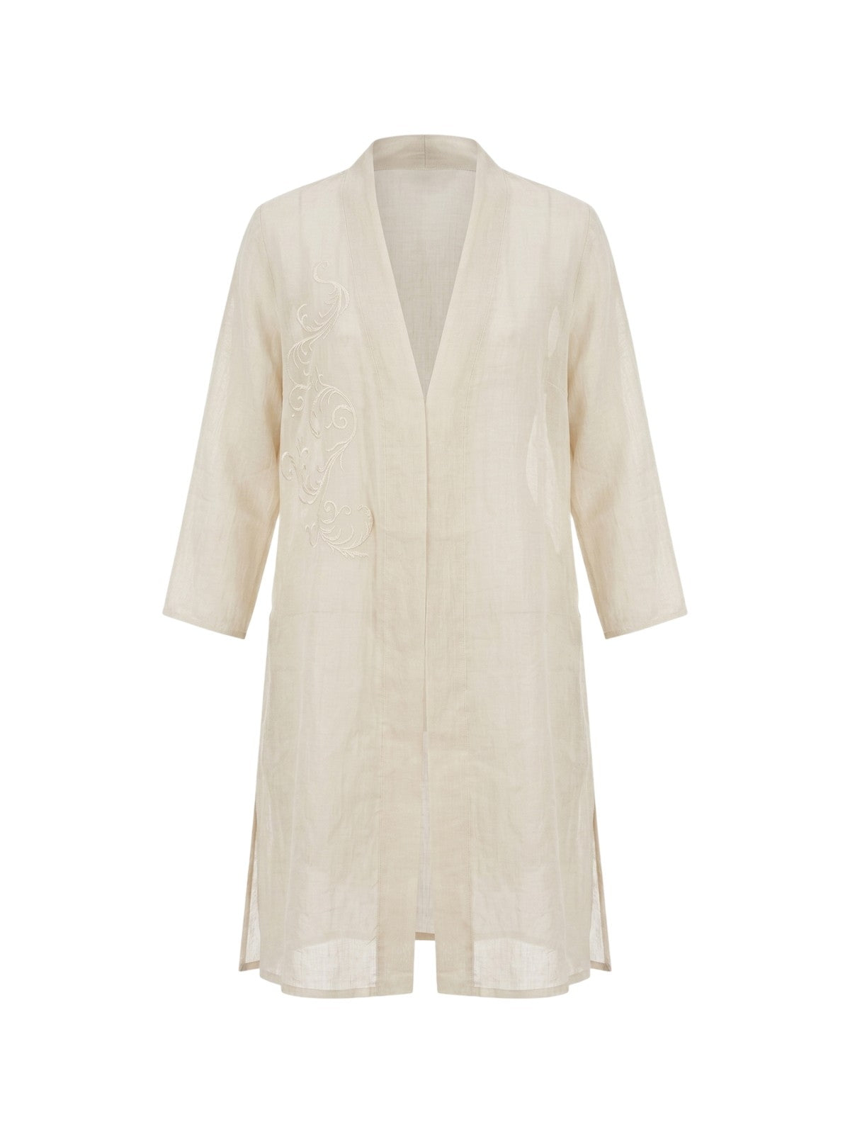 women's jackets Maria Bellentani - dust brushes and embroidery - white