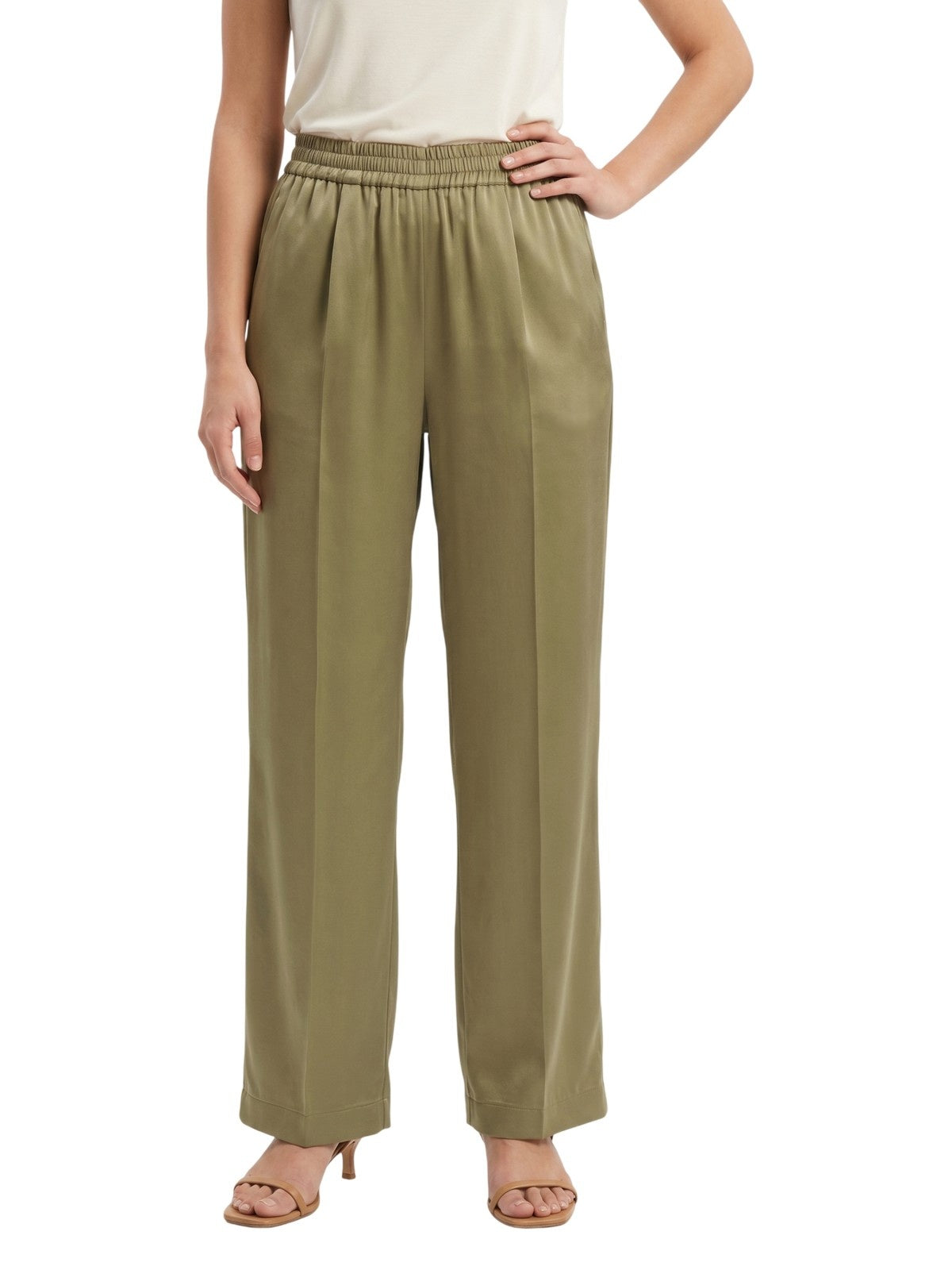 Pantalón de mujeres Maria Bellentani - pantalón con elástico - verde militar