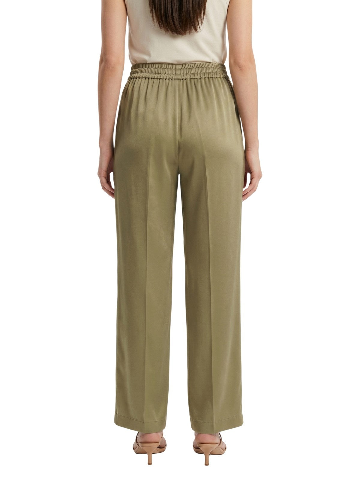 Pantalón de mujeres Maria Bellentani - pantalón con elástico - verde militar