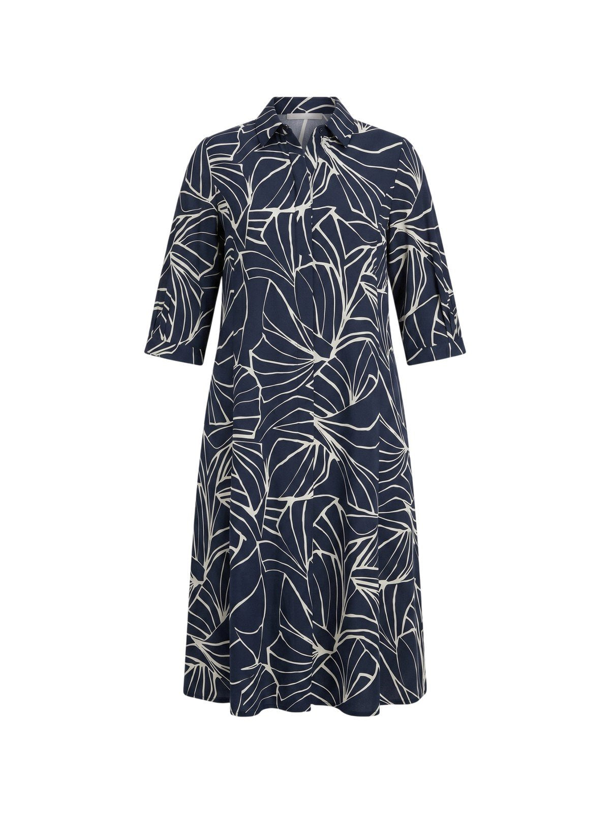 vestiti casual donna maria bellentani - abito m/c con scollo v a solino - blu