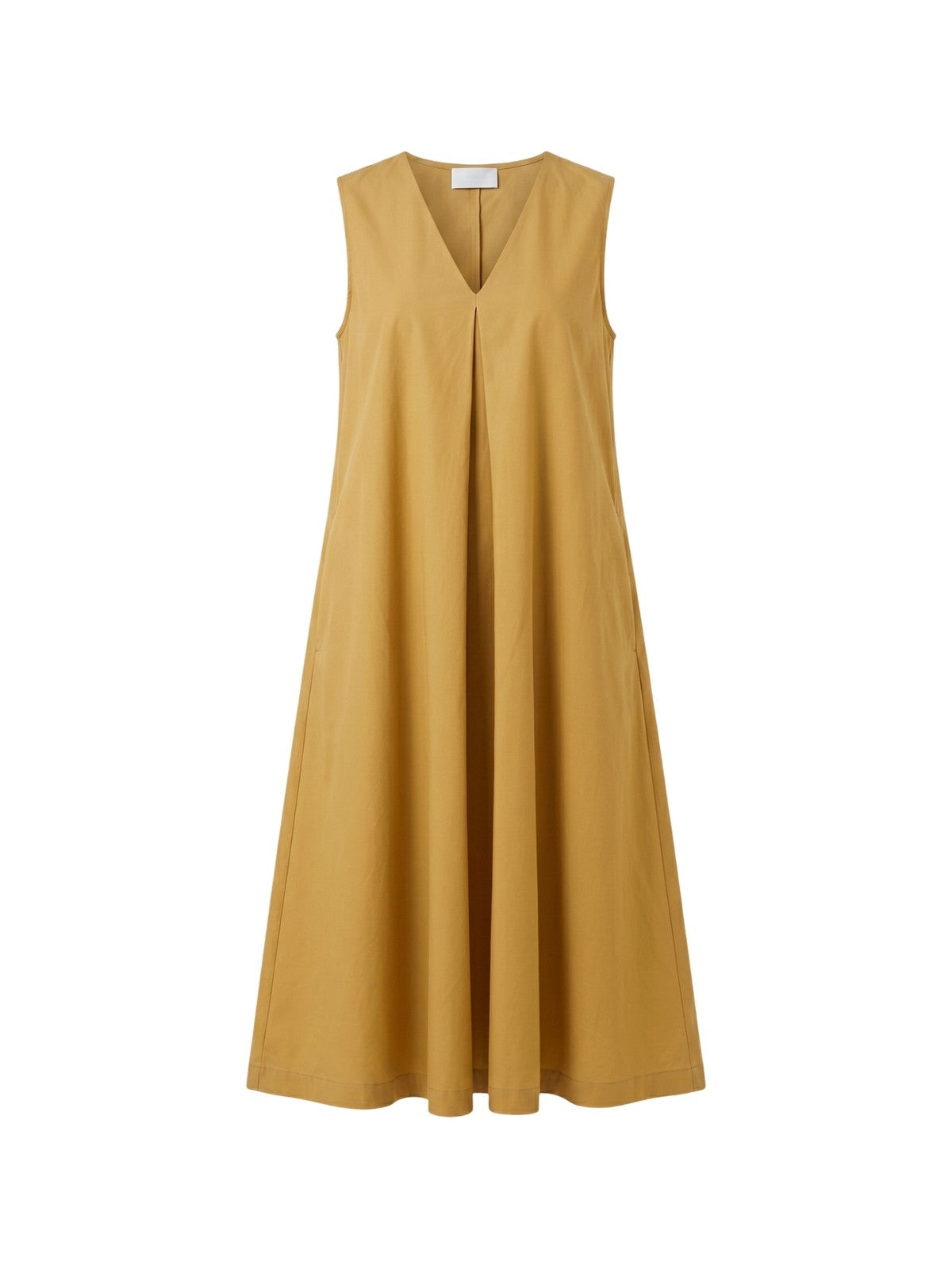 ropa casual mujer Maria Bellentani - s/m vestido con contraparte asimétrica - ocra