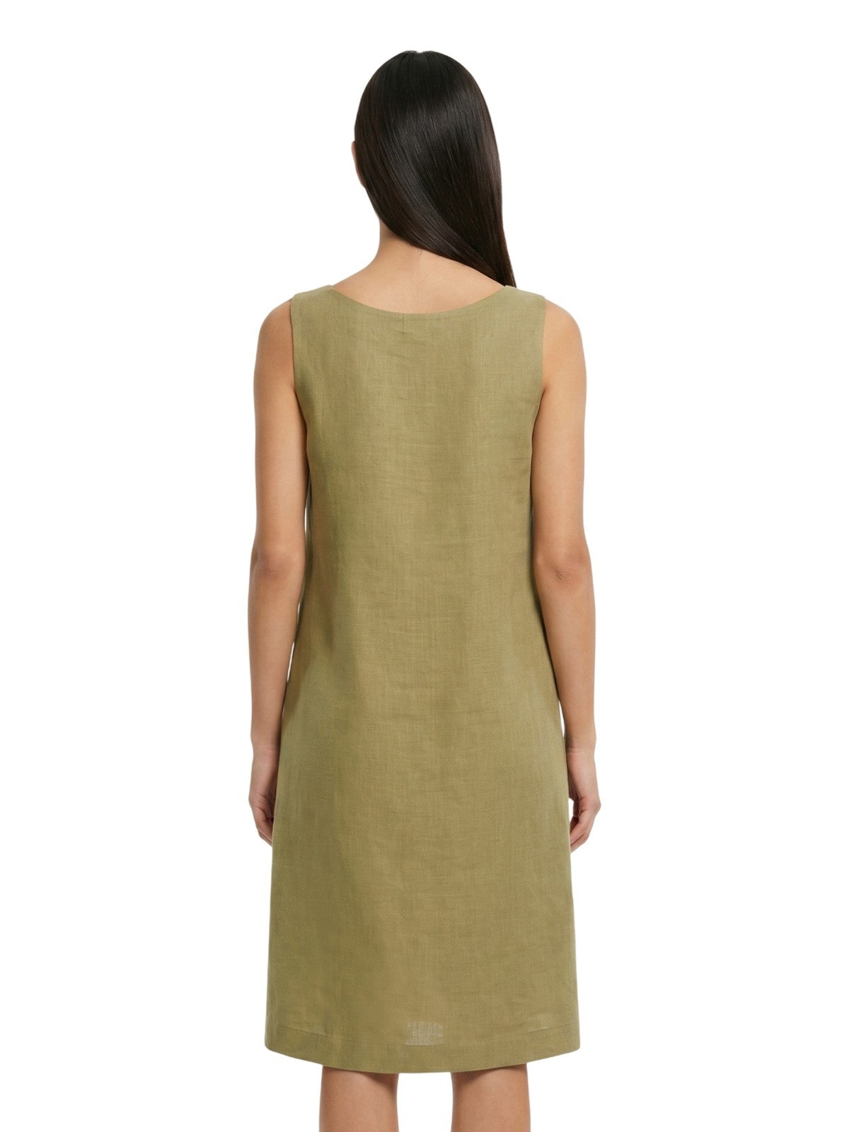 vestiti casual donna maria bellentani - abito s/m scollo v nella schiena - verde