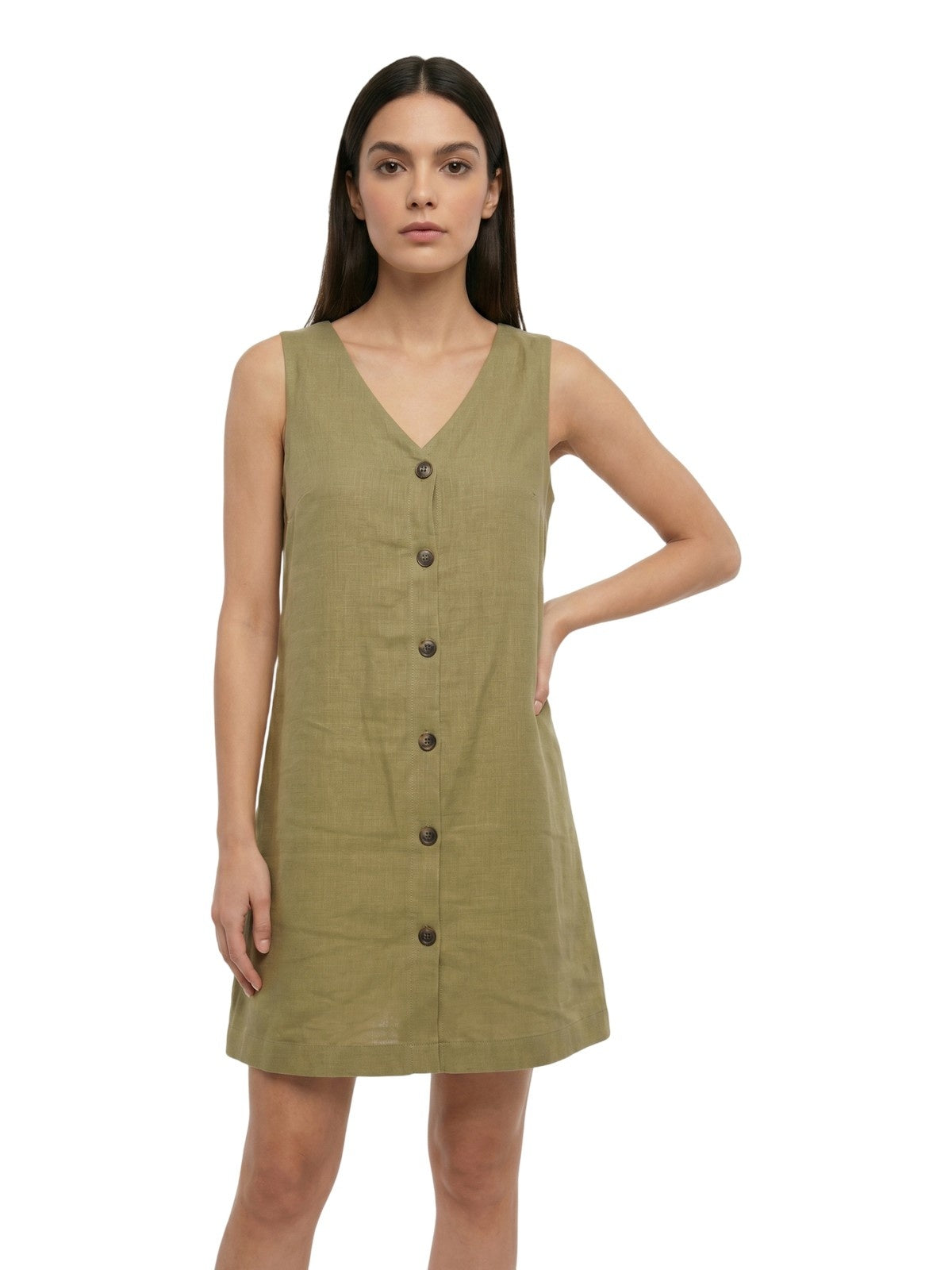vestiti casual donna maria bellentani - abito s/m scollo v nella schiena - verde