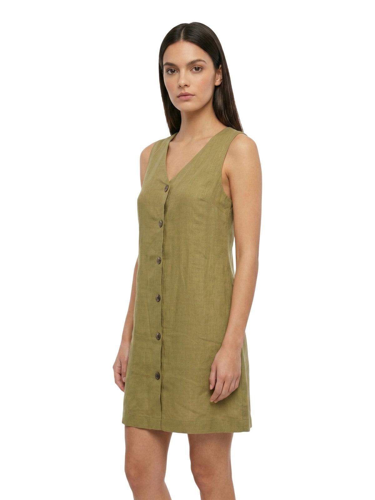 vestiti casual donna maria bellentani - abito s/m scollo v nella schiena - verde