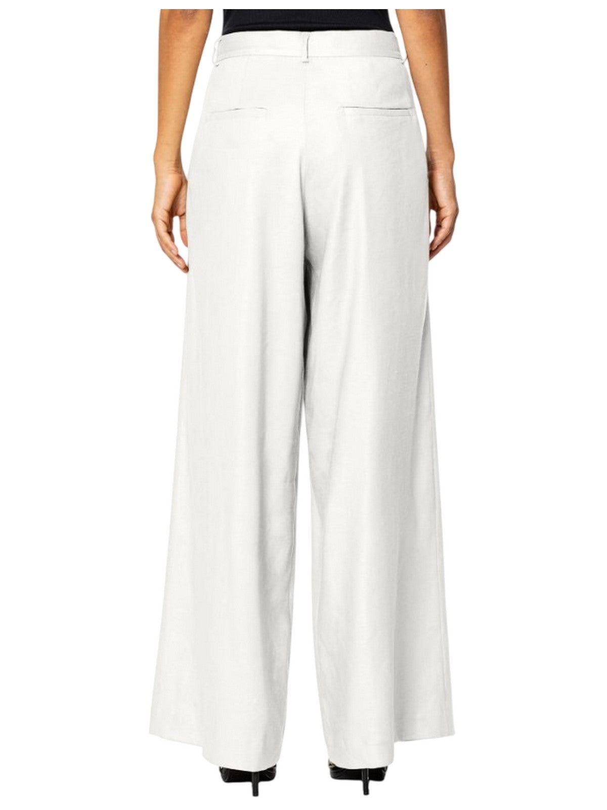 Pantalón de mujer rue•8isquit - banco de palacio de lino/viscosa - blanco