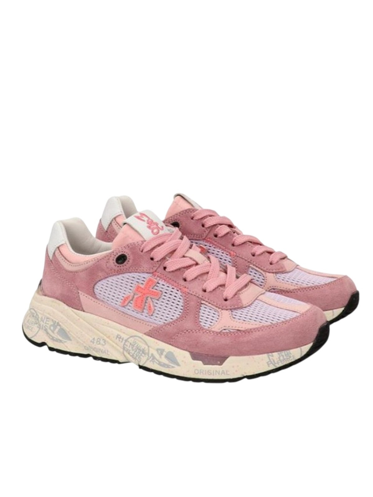 sneaker donna premiata - scarpe allacciata - rosa