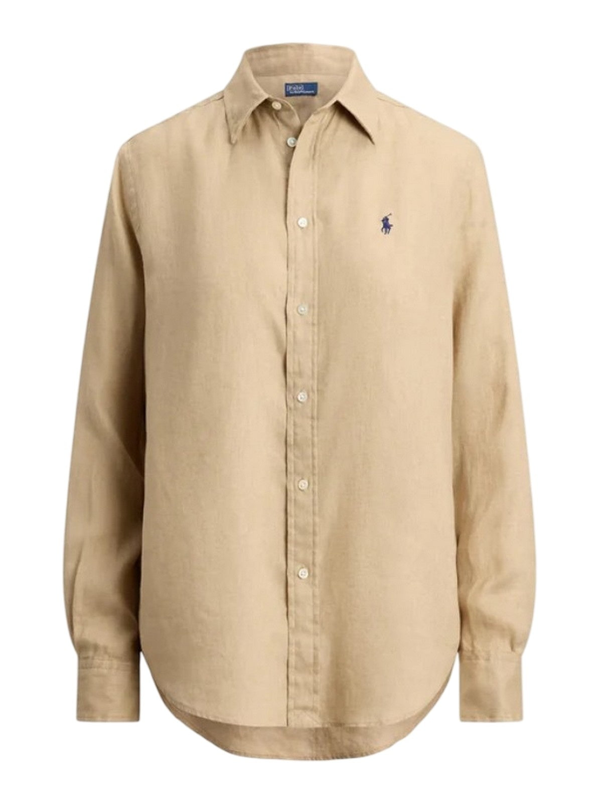blouses and shirts woman Ralph Lauren - classic long sleeve button front shirt - beige