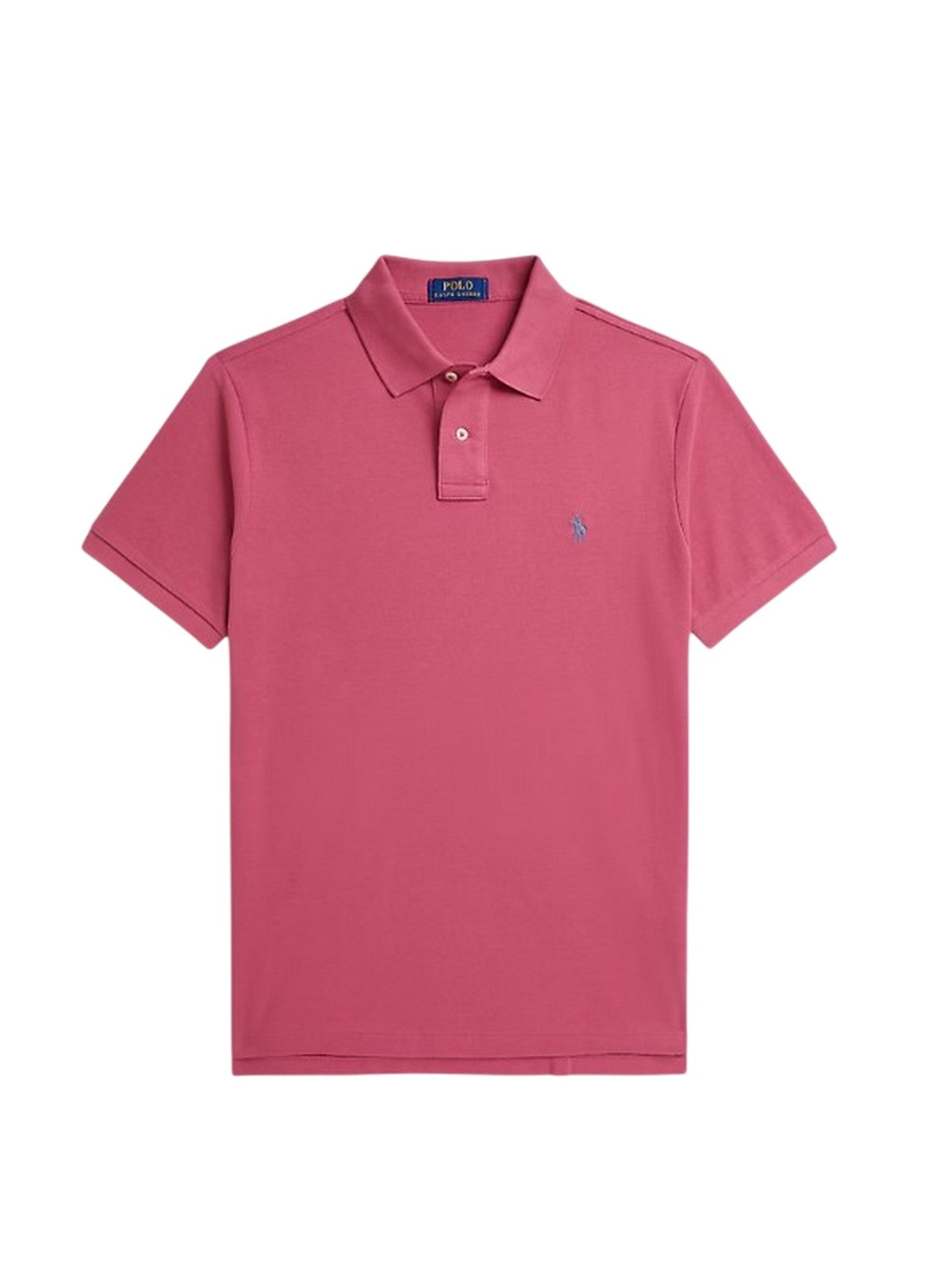 polo uomo ralph lauren - sskccmslm1 short sleeve knit - fucsia
