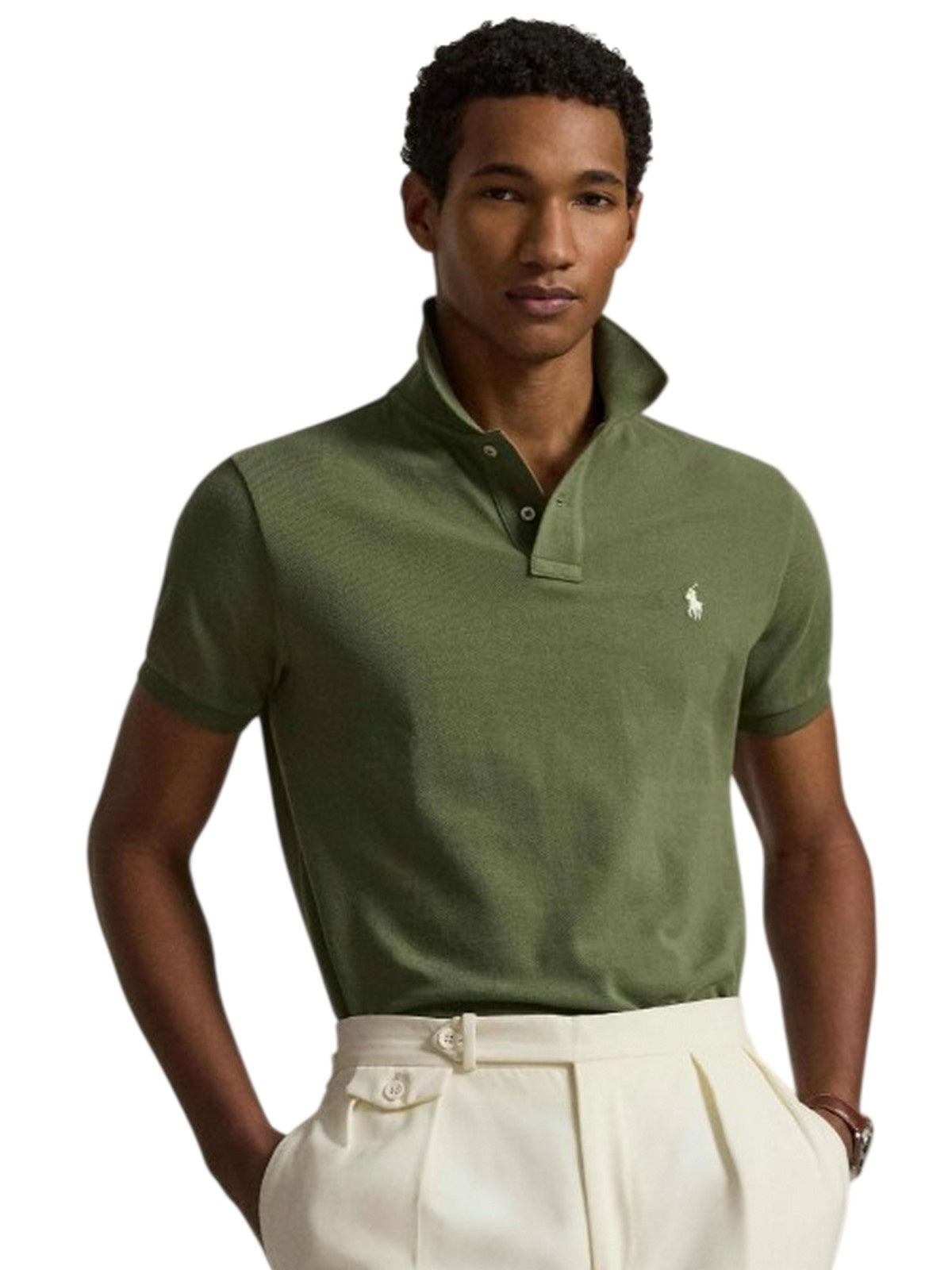 polo man Ralph Lauren - sskccmslm1 short sleeve knit - green