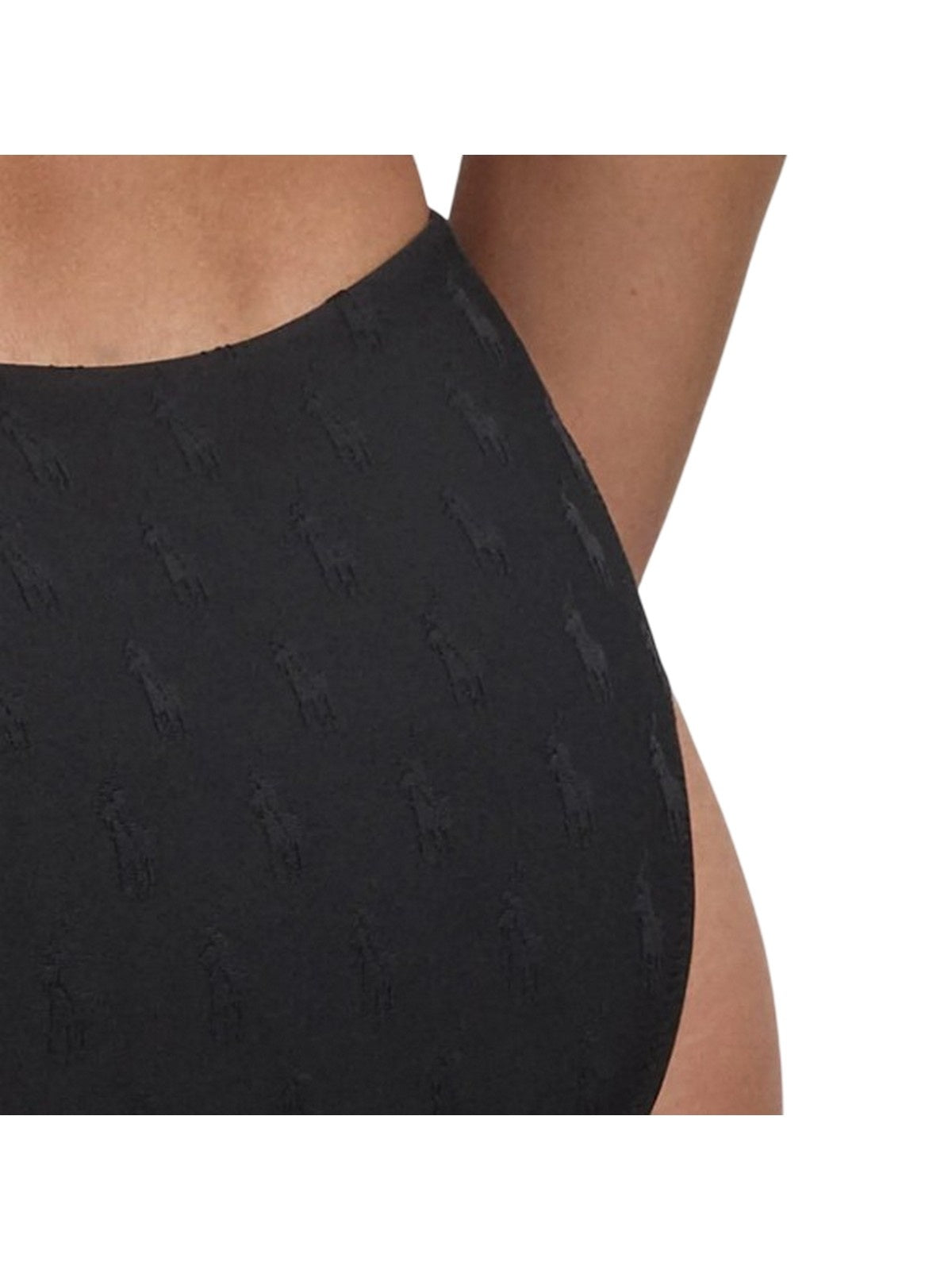 briefs, tanga and ass woman Ralph Lauren Beachwear - high leg scoop - black