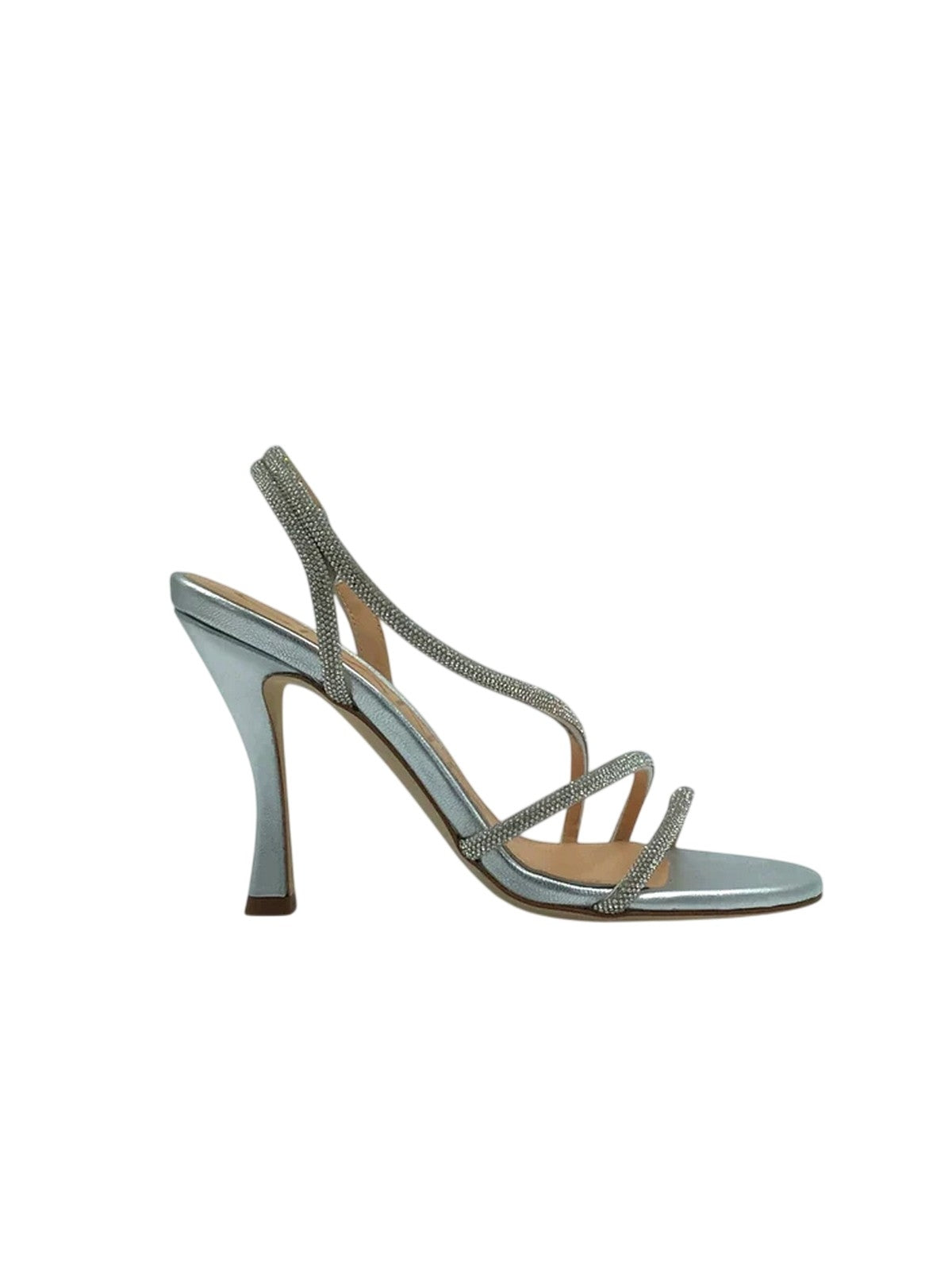 Women's heel shoes Chantal 1962 - silver satin - silver