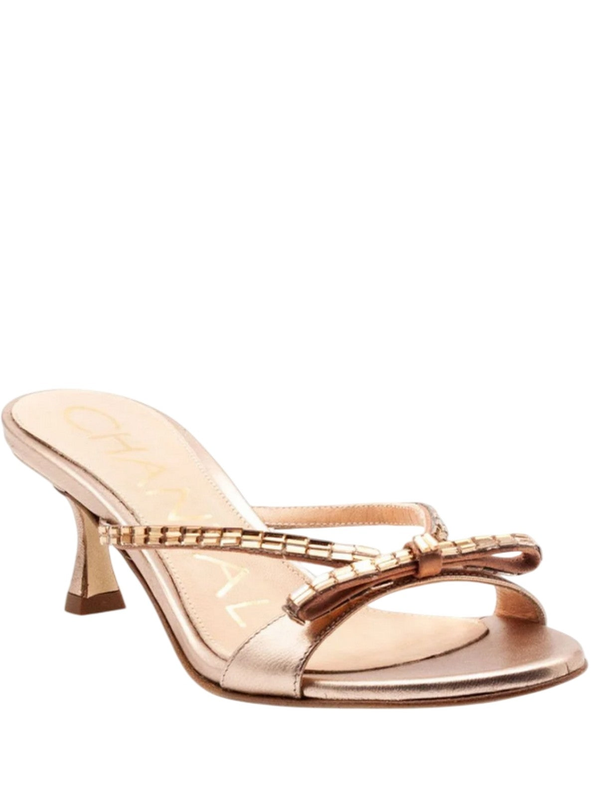 Zapatos de tacón femenino Chantal 1962 - rhinestones desnudos - rosa