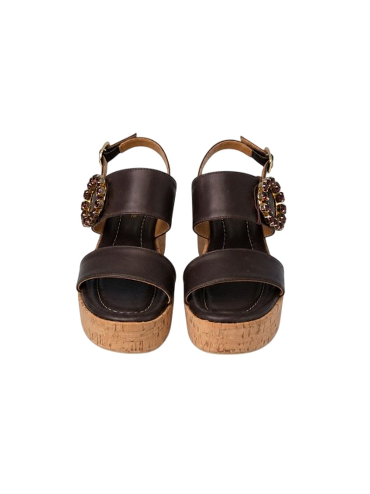 Andere (Frauenschuhe) Frau Lorenzo Mari - Korkschokolade nappa und strass - braun
