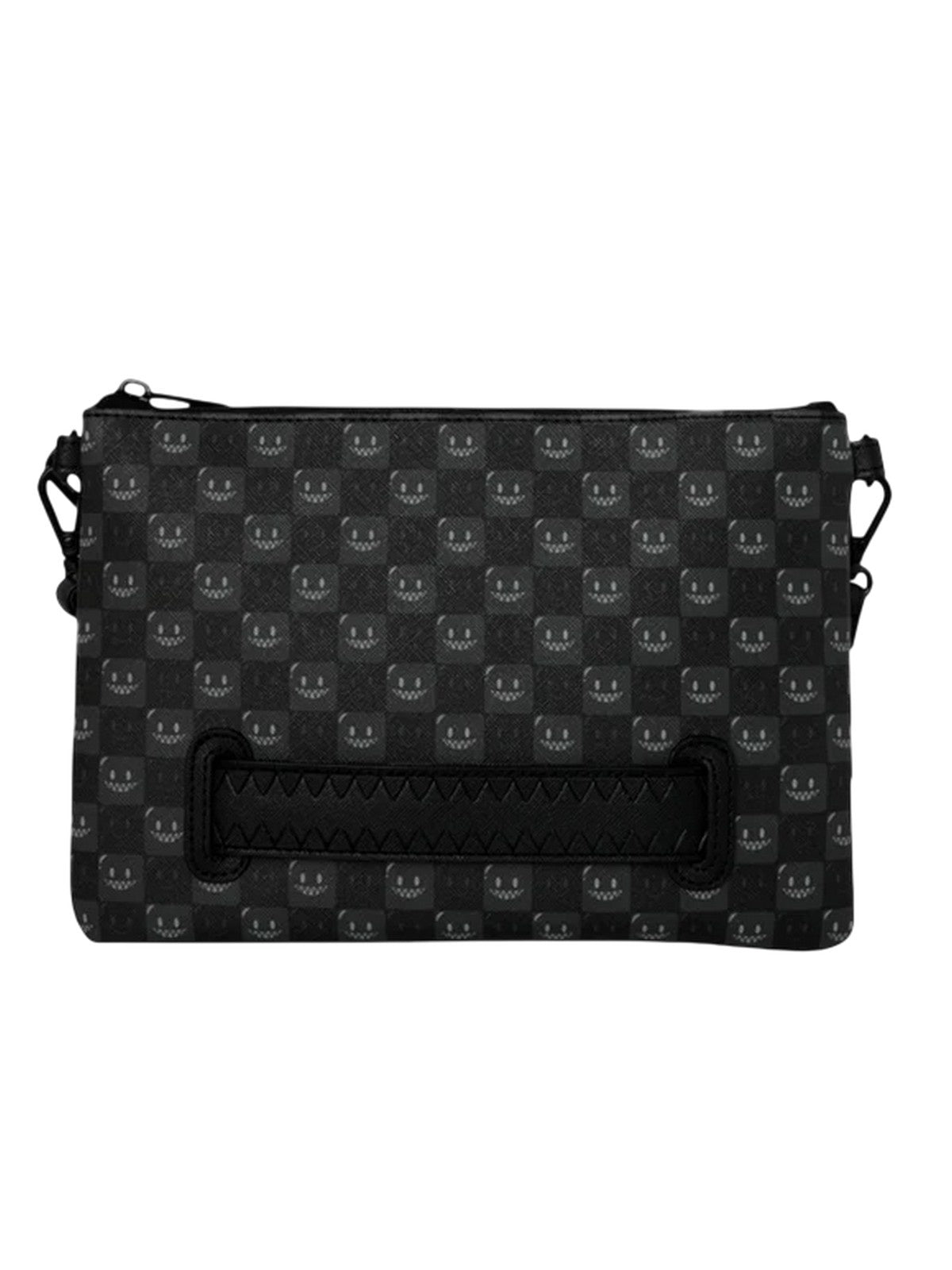 pochette unisex sprayground - sharks in paris wtf bubbly black crossover clutch - nero