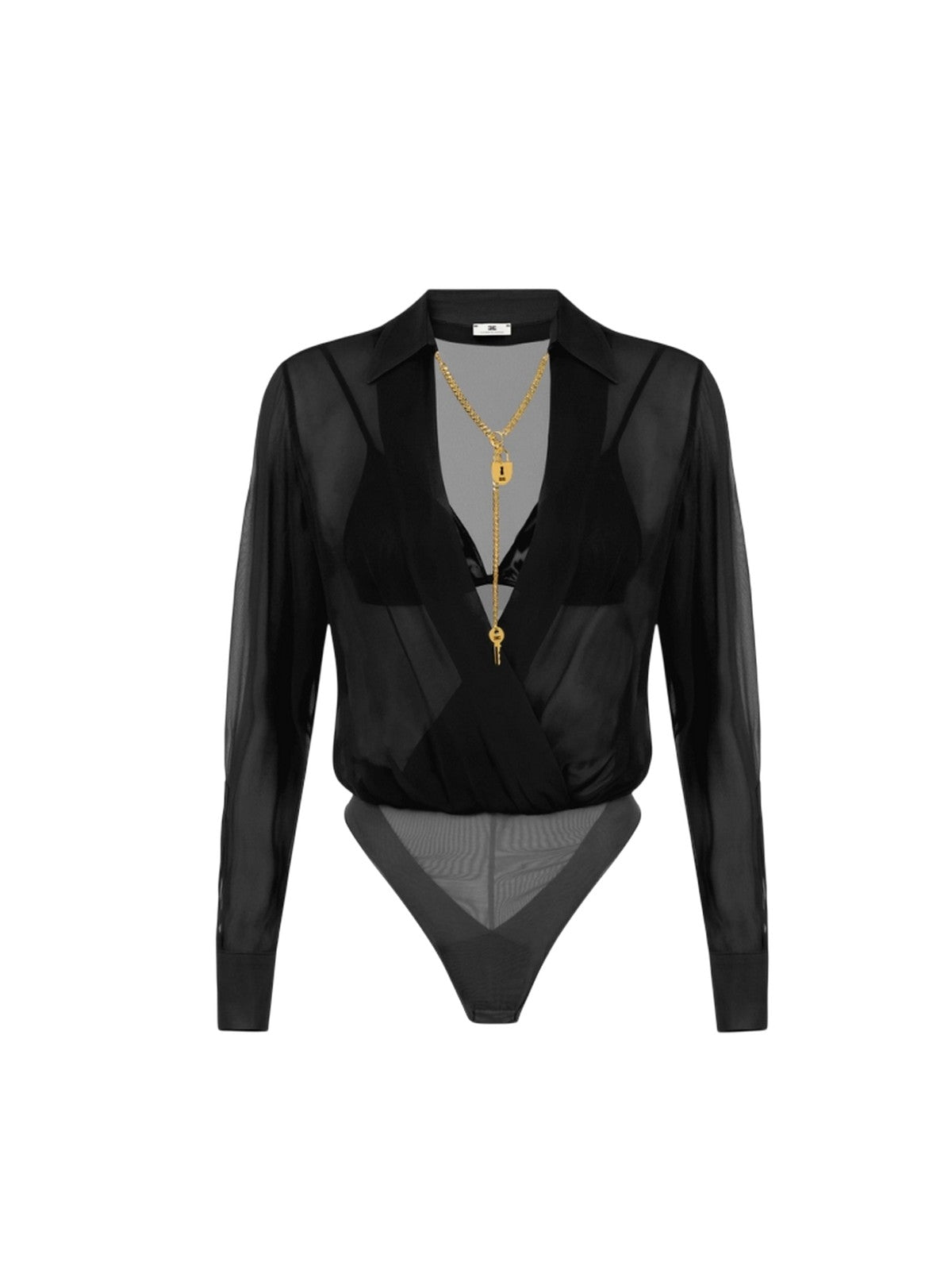 Blouses en hemden vrouw Elisabetta Franchi - body shirt - zwart