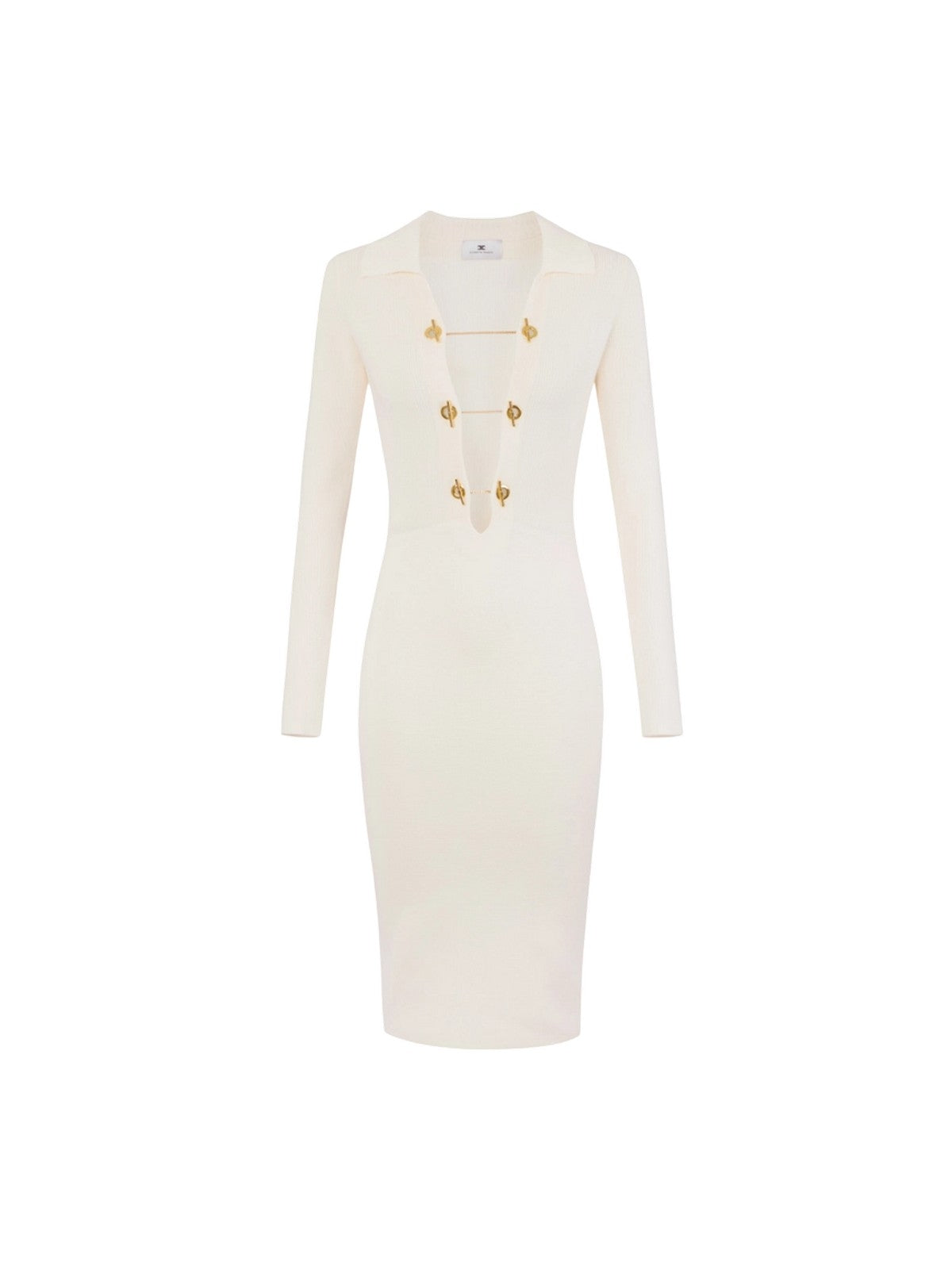 vestiti casual donna elisabetta franchi - abito di maglia - panna