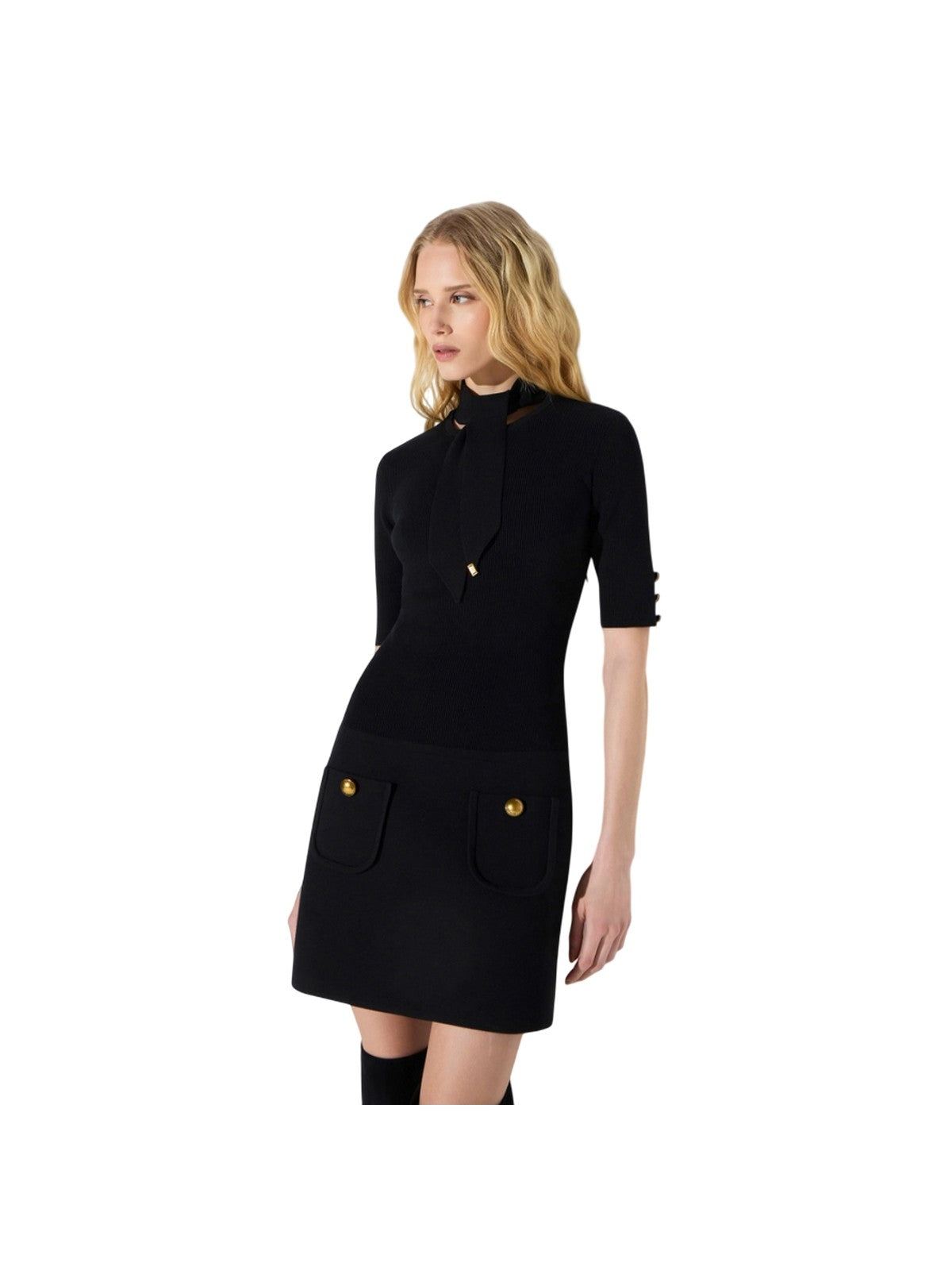 ropa casual mujer Elisabetta Franchi - vestido de punto - negro