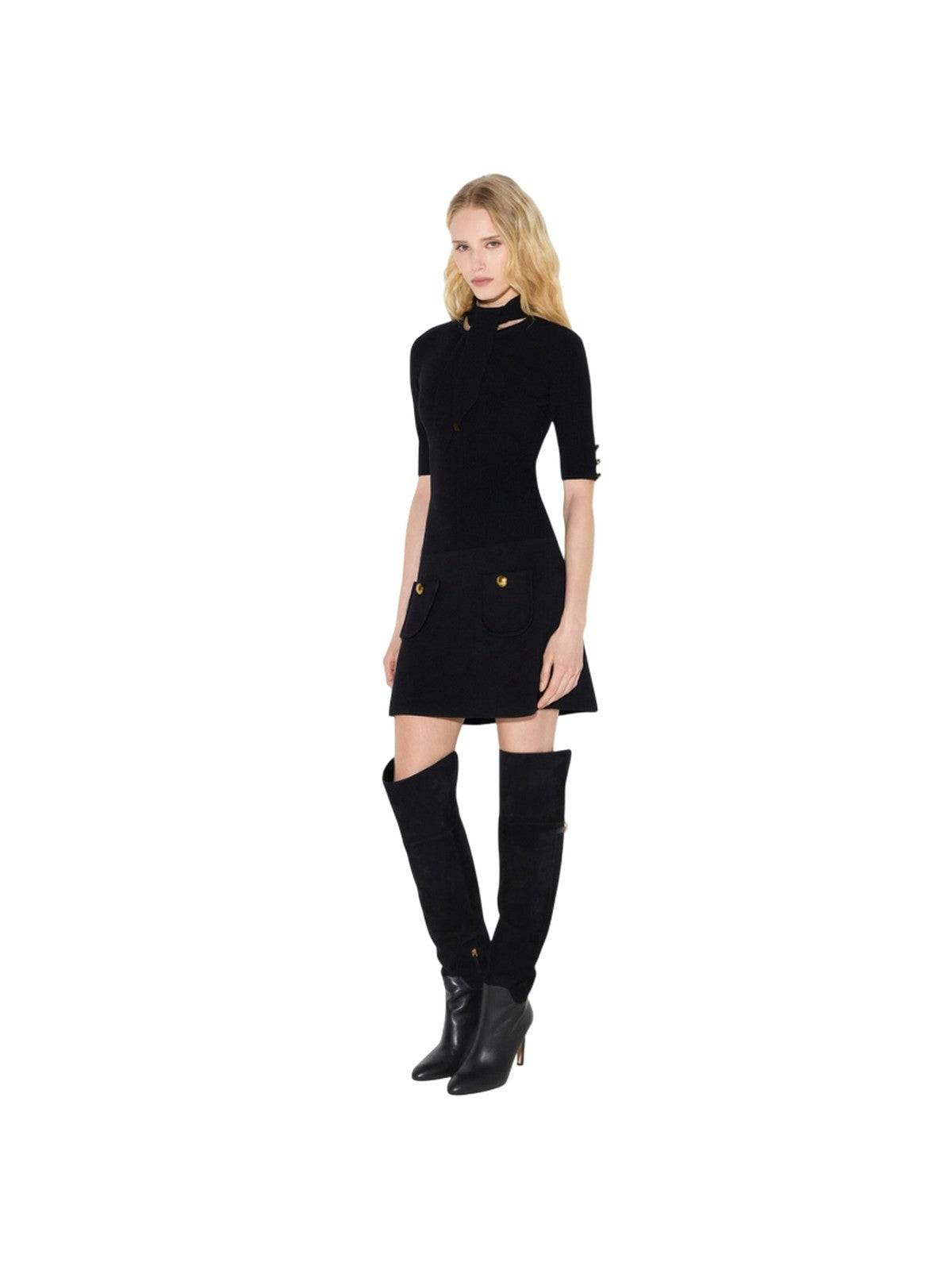 ropa casual mujer Elisabetta Franchi - vestido de punto - negro