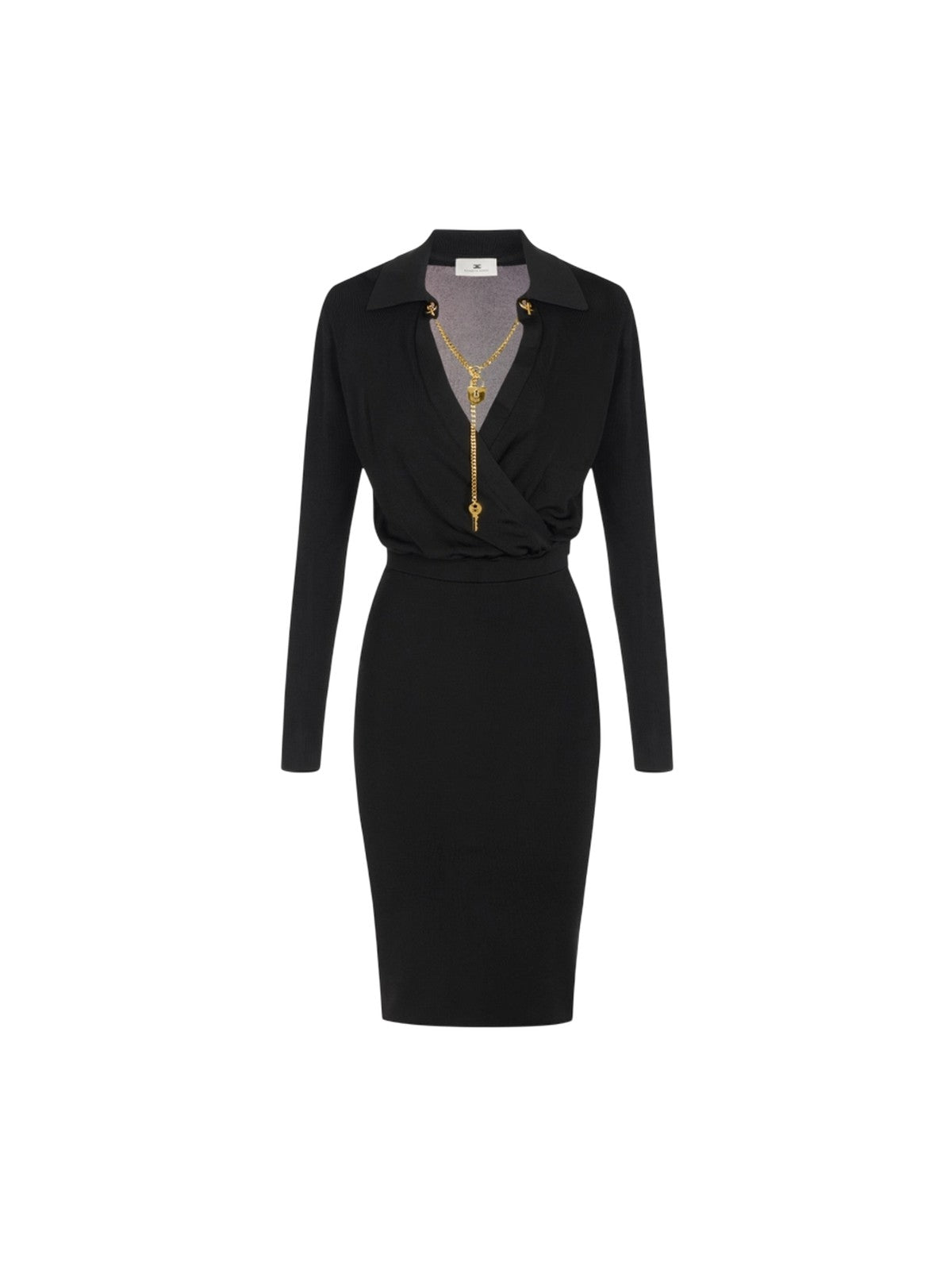 evening dresses and women's ceremony Elisabetta Franchi - knitted dress - black