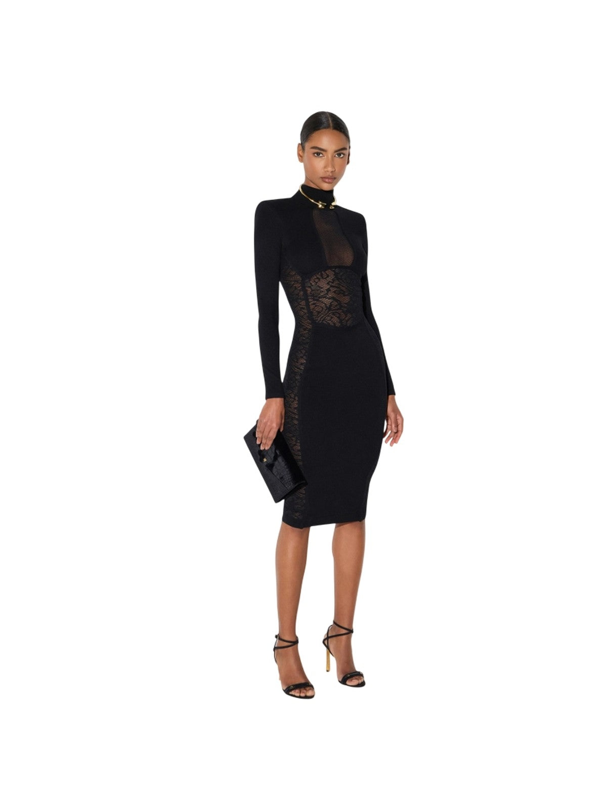 vestiti da sera e cerimonia donna elisabetta franchi - abito di maglia - nero
