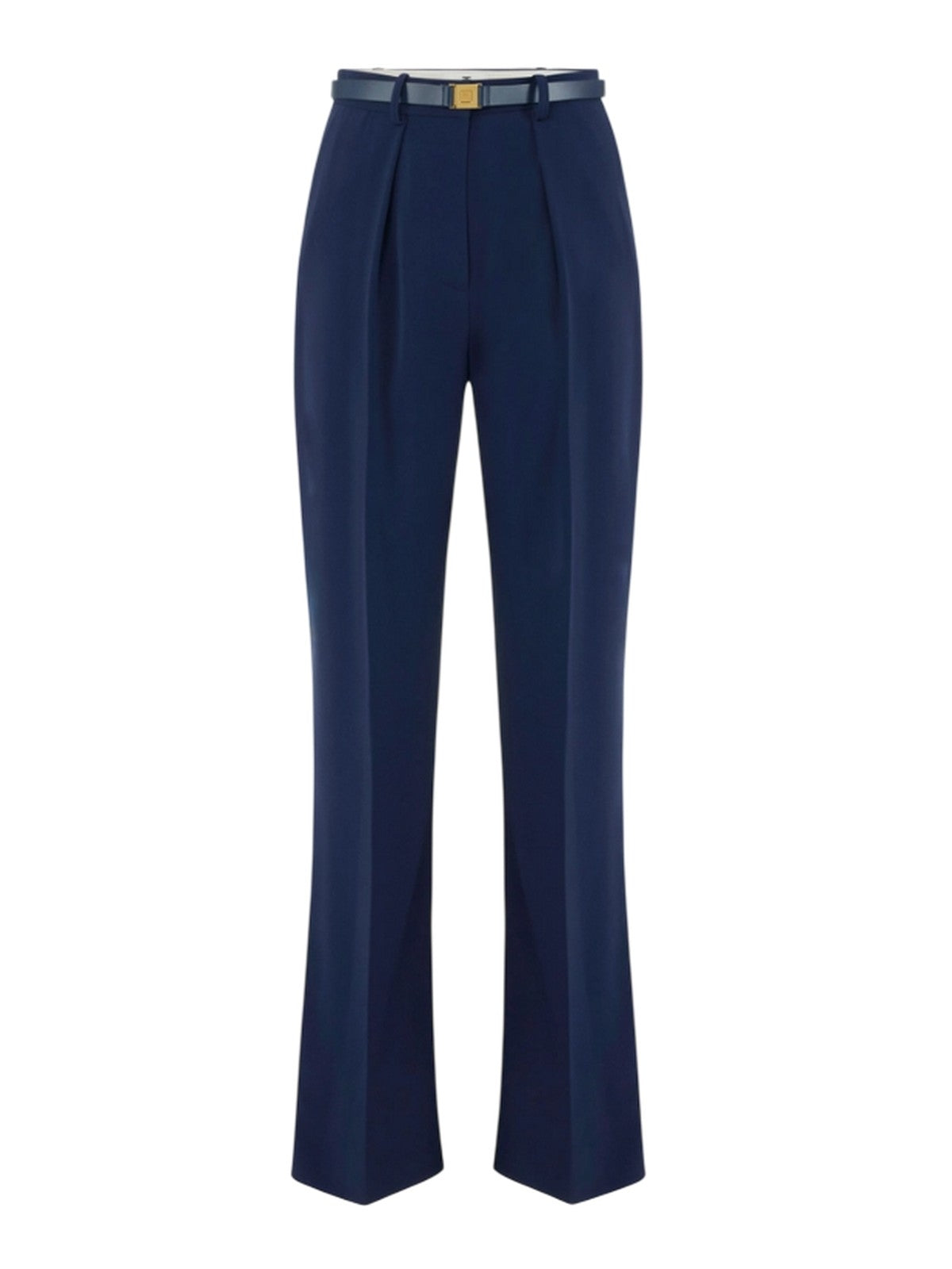Women's trousers Elisabetta Franchi - trousers with belt - blue