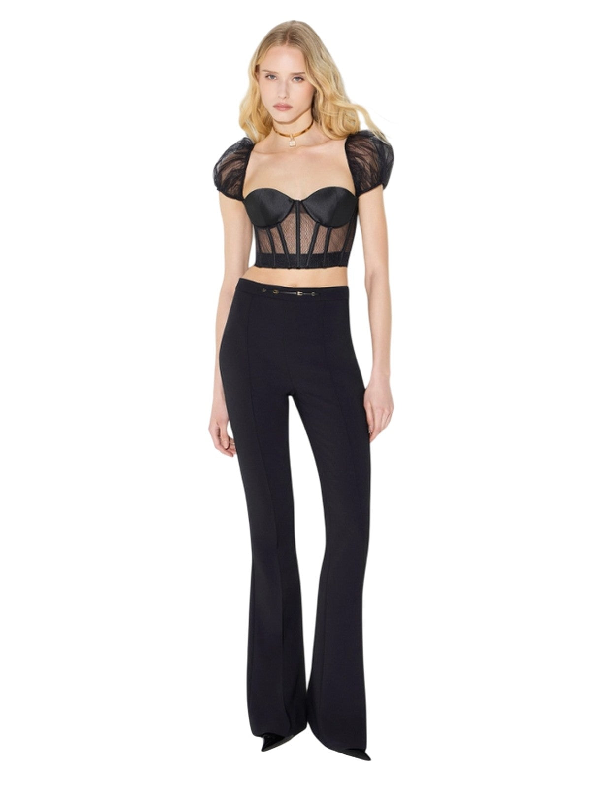 pantaloni donna elisabetta franchi - pantalone - nero
