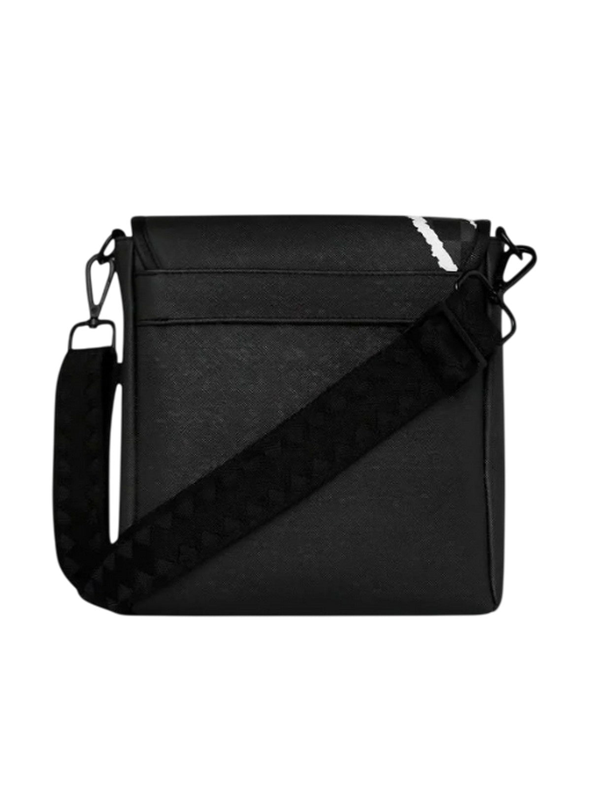 sports marsupi - man unisex Sprayground - center rip revealing gray check messenger - black