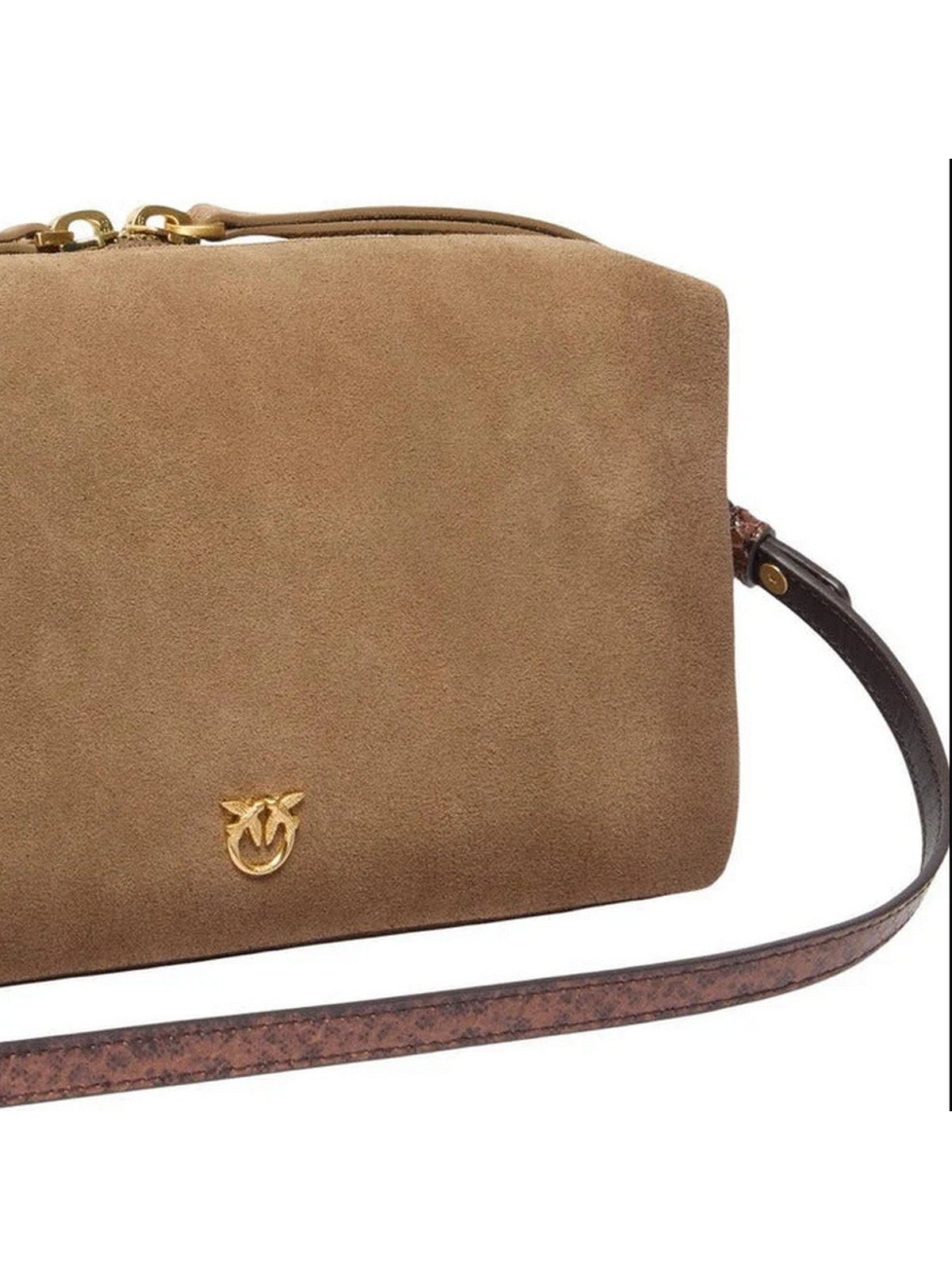 esposa Pinko - Trittico suede bauletto - marrón